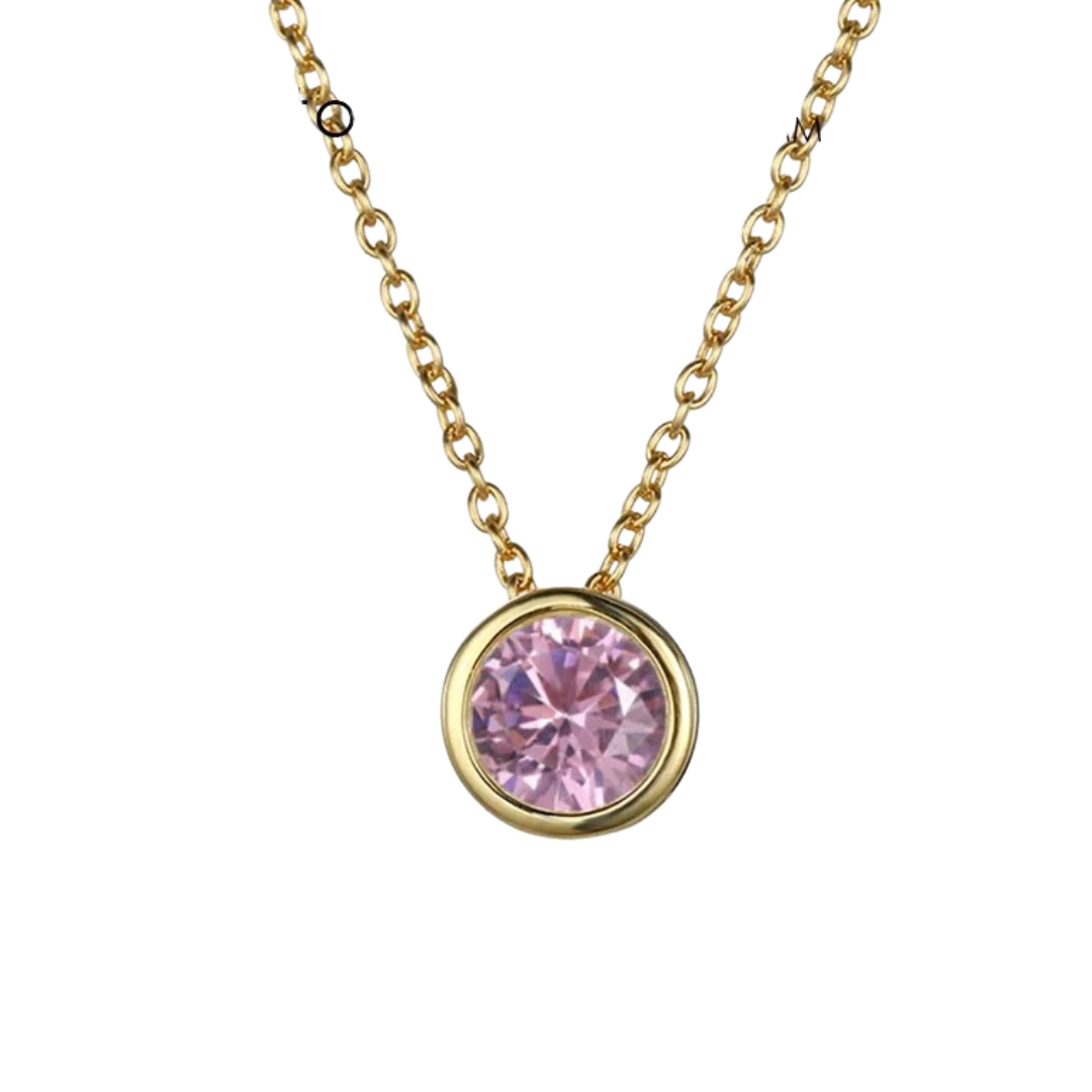 Men’s Stainless Steel Birthstone Necklace – Modern Pendant Jewellery for Personal Everyday Styling