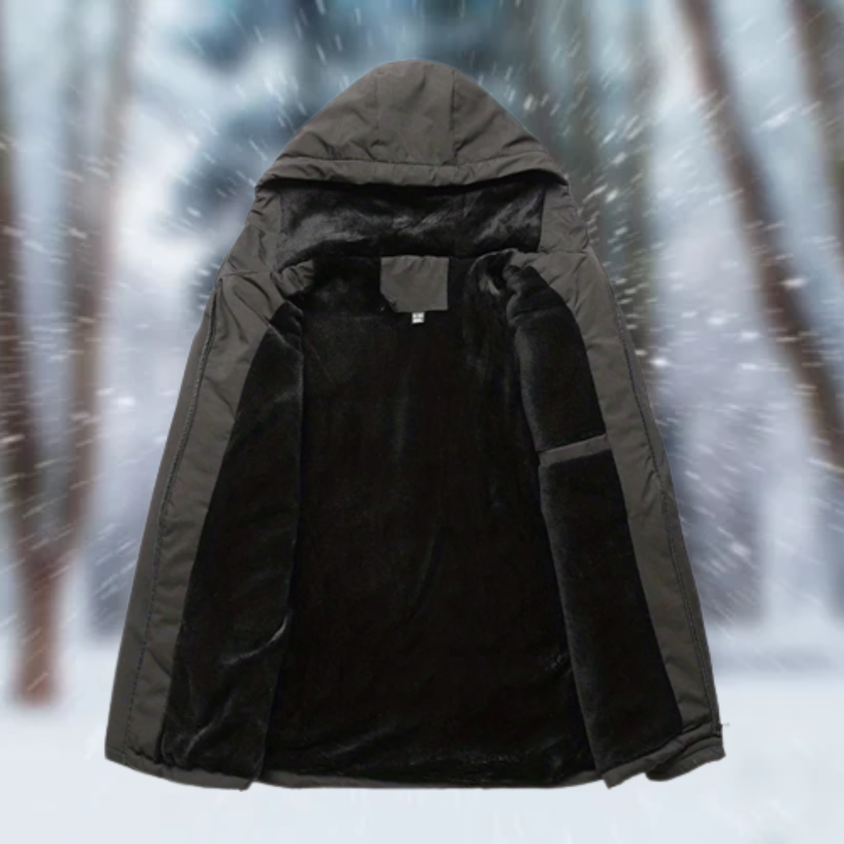 Men’s Water-Resistant Hooded Winter Jacket – Multi-Pocket Weatherproof Layer for Everyday Cold-Season Wear