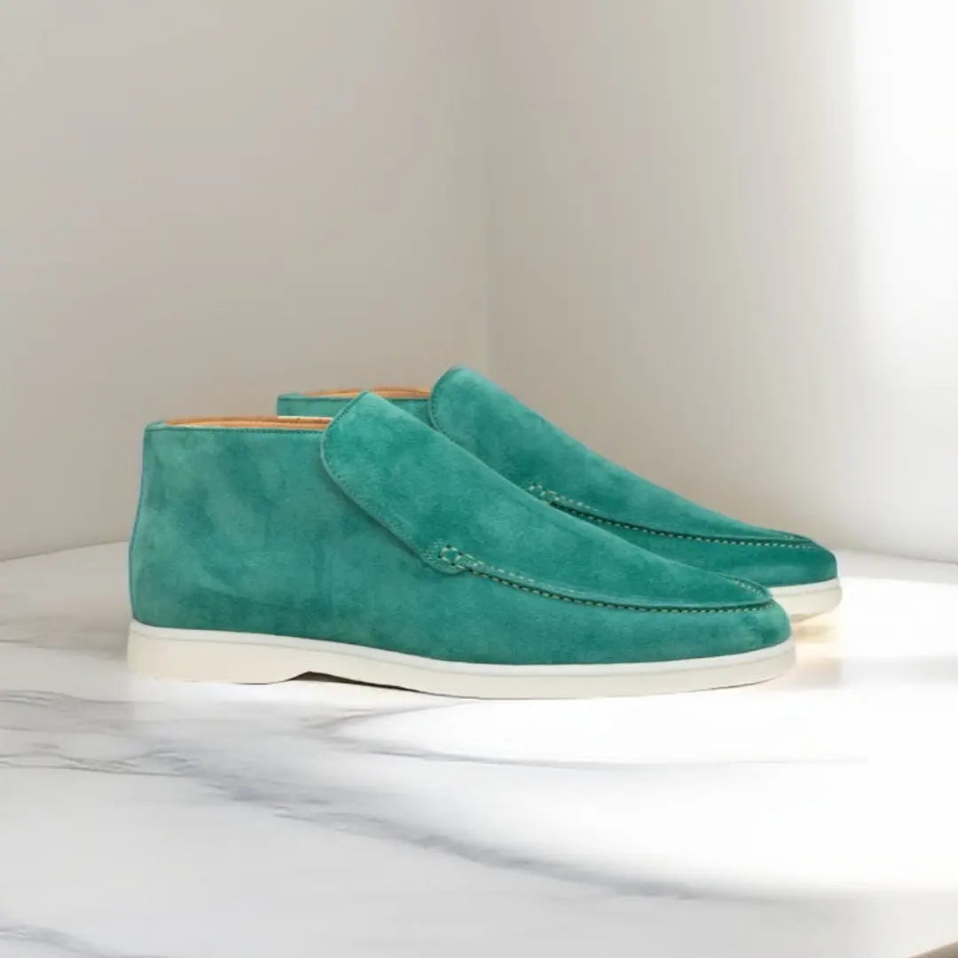 Męskie zamszowe wsuwane mokasyny casualowe, eleganckie i wygodne buty