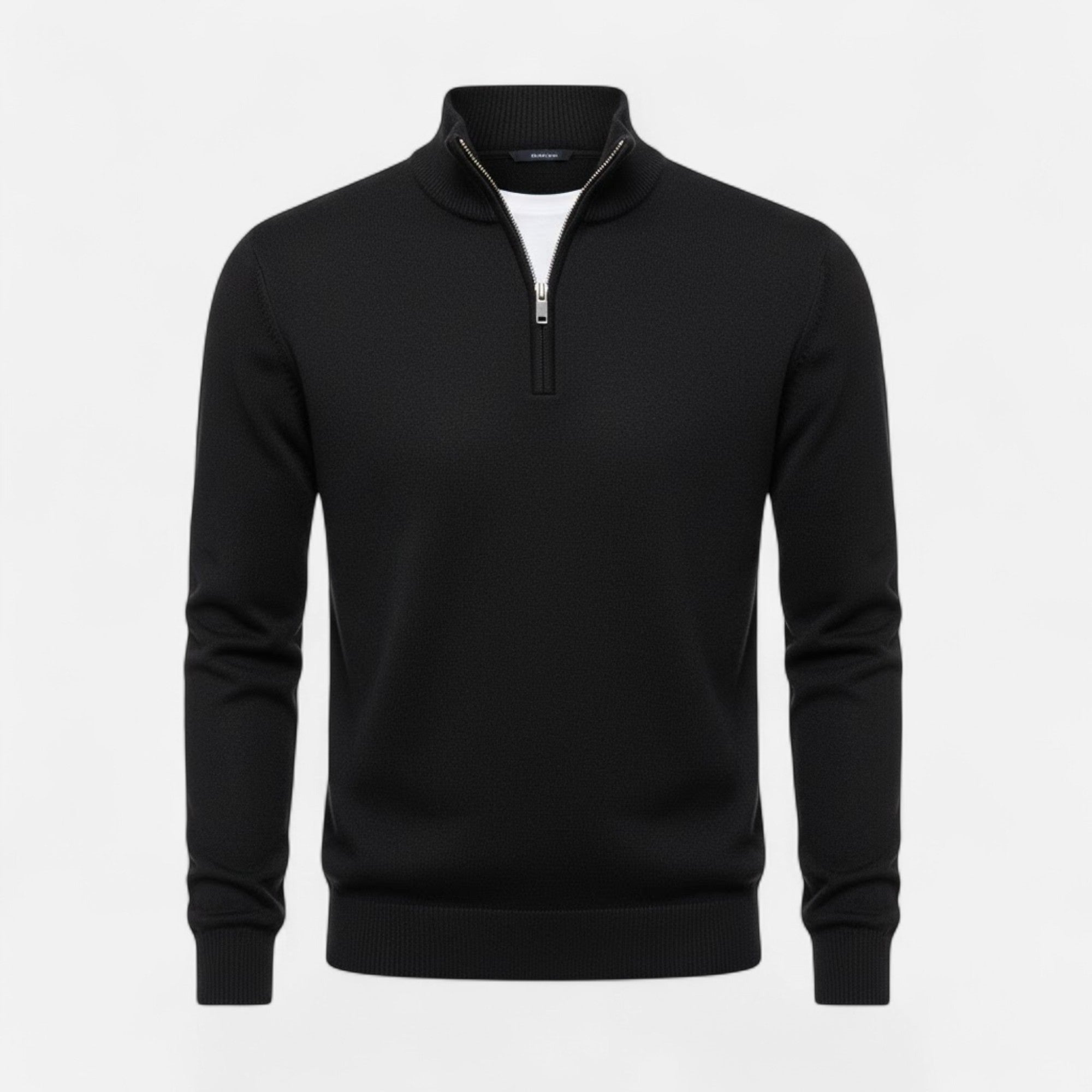 Valmonti | Men’s Heritage Cashmere-Blend V-Neck Zipper Top