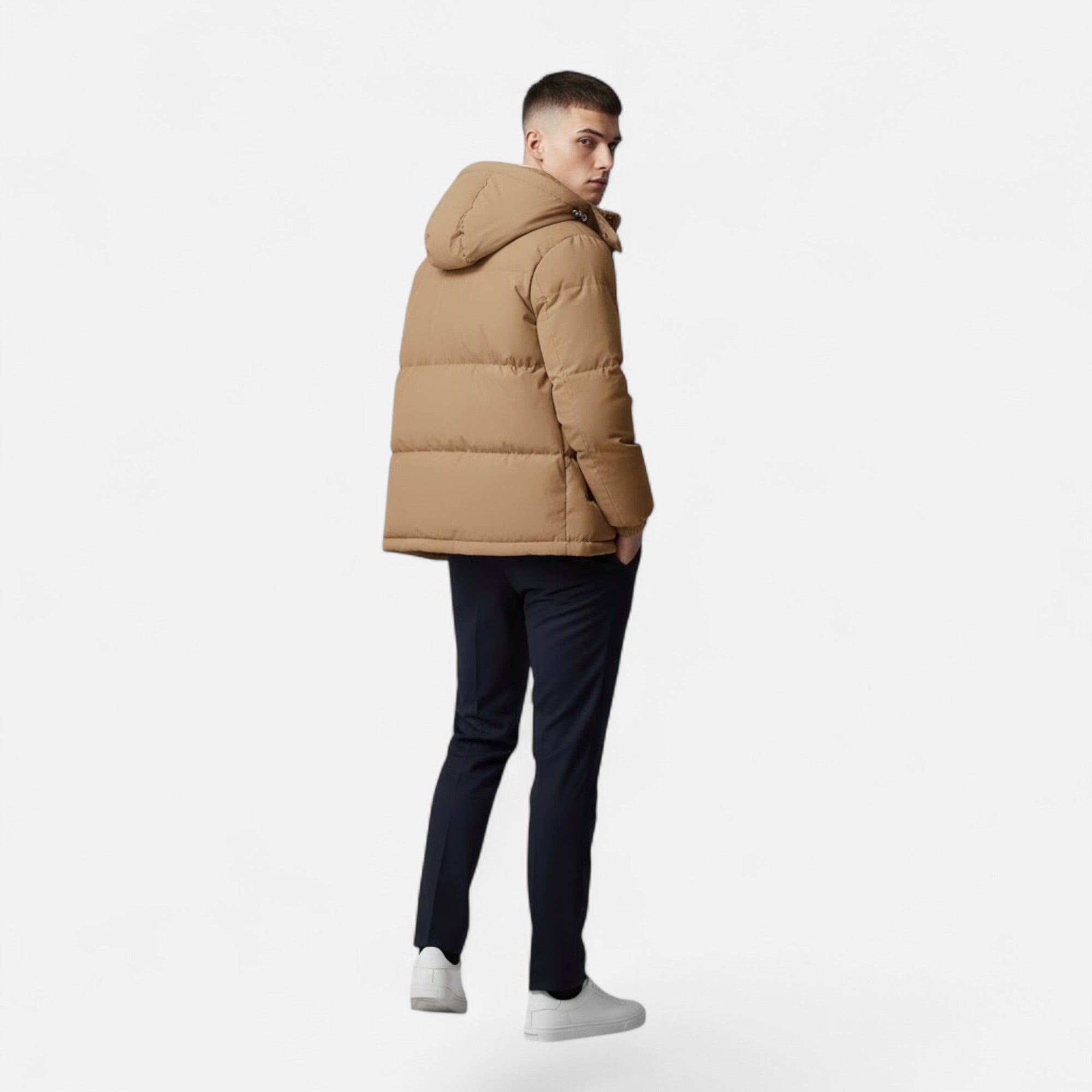 Valmonti | Men’s Hooded Solid-Colour Padded Jacket