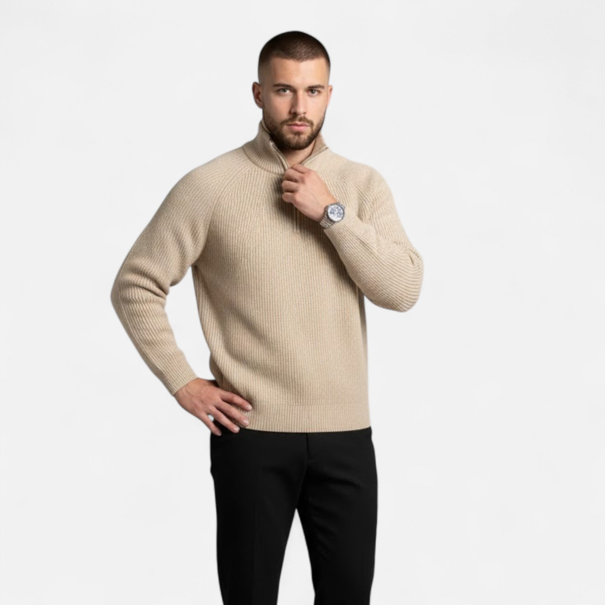 Valmonti | Men’s Loose-Fit Luxury Knit Sweater