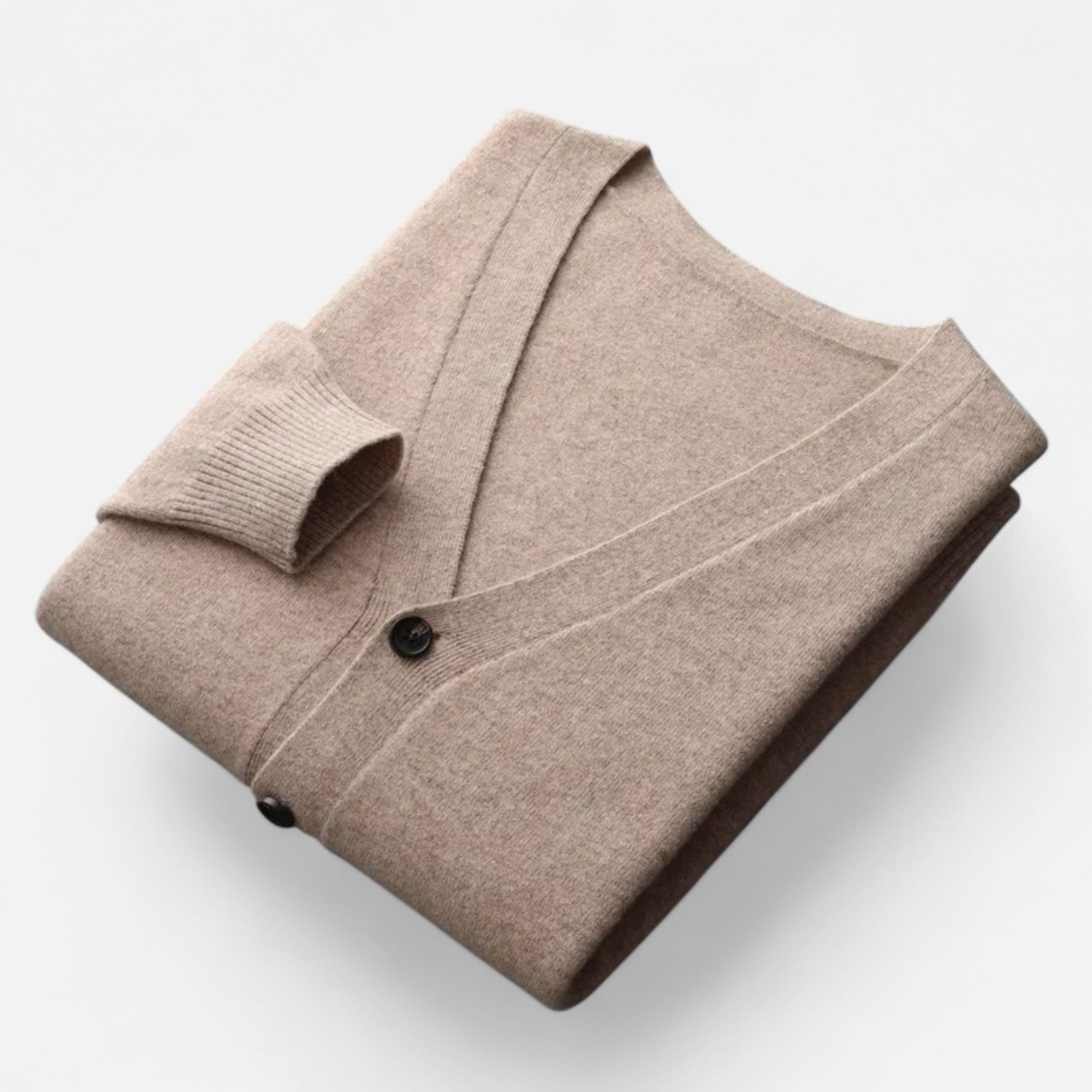 Valmonti | Men’s Loose V-Neck Wool-Blend Cardigan