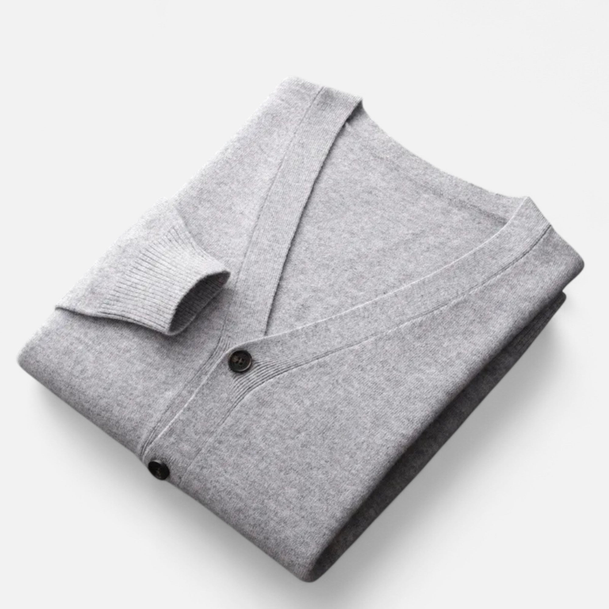 Valmonti | Men’s Loose V-Neck Wool-Blend Cardigan