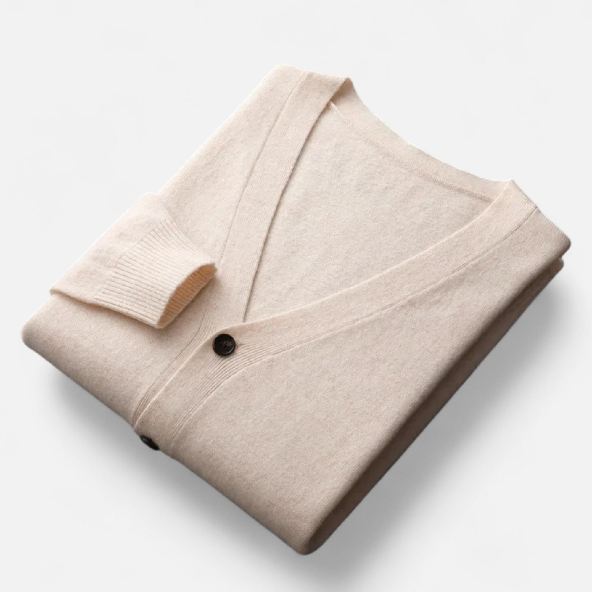 Valmonti | Men’s Loose V-Neck Wool-Blend Cardigan