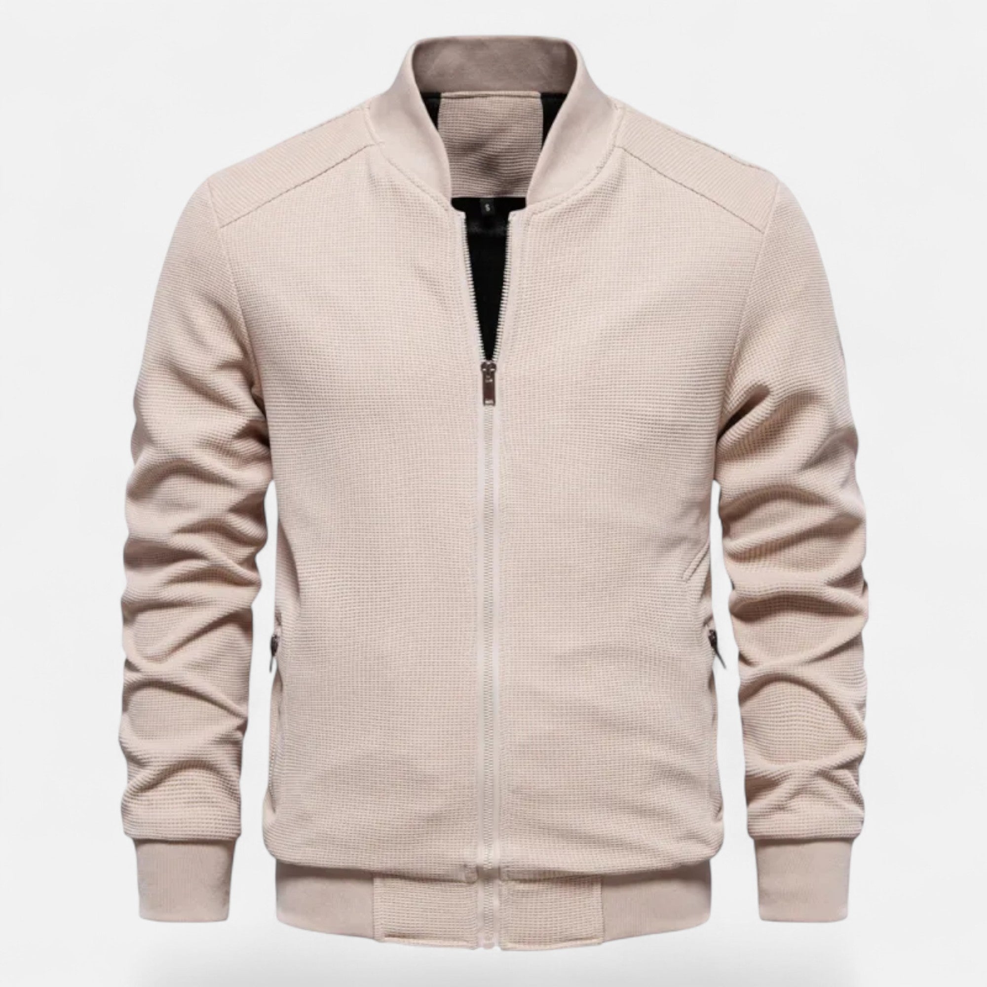 Valmonti | Men’s Minimalist Stand-Collar Jacket – Timeless Elegance