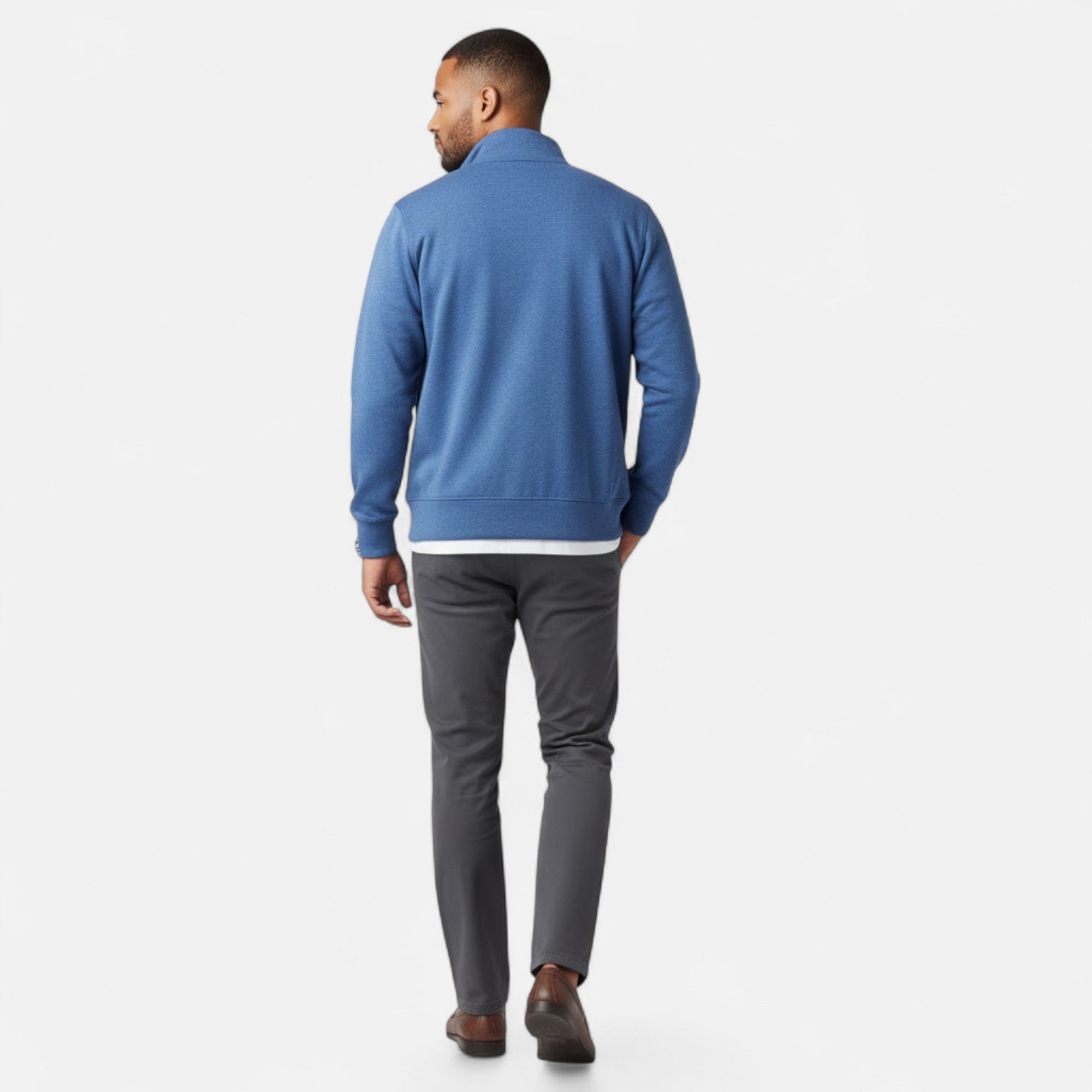 Valmonti | Men’s Printed Lapel Long-Sleeve Shirt