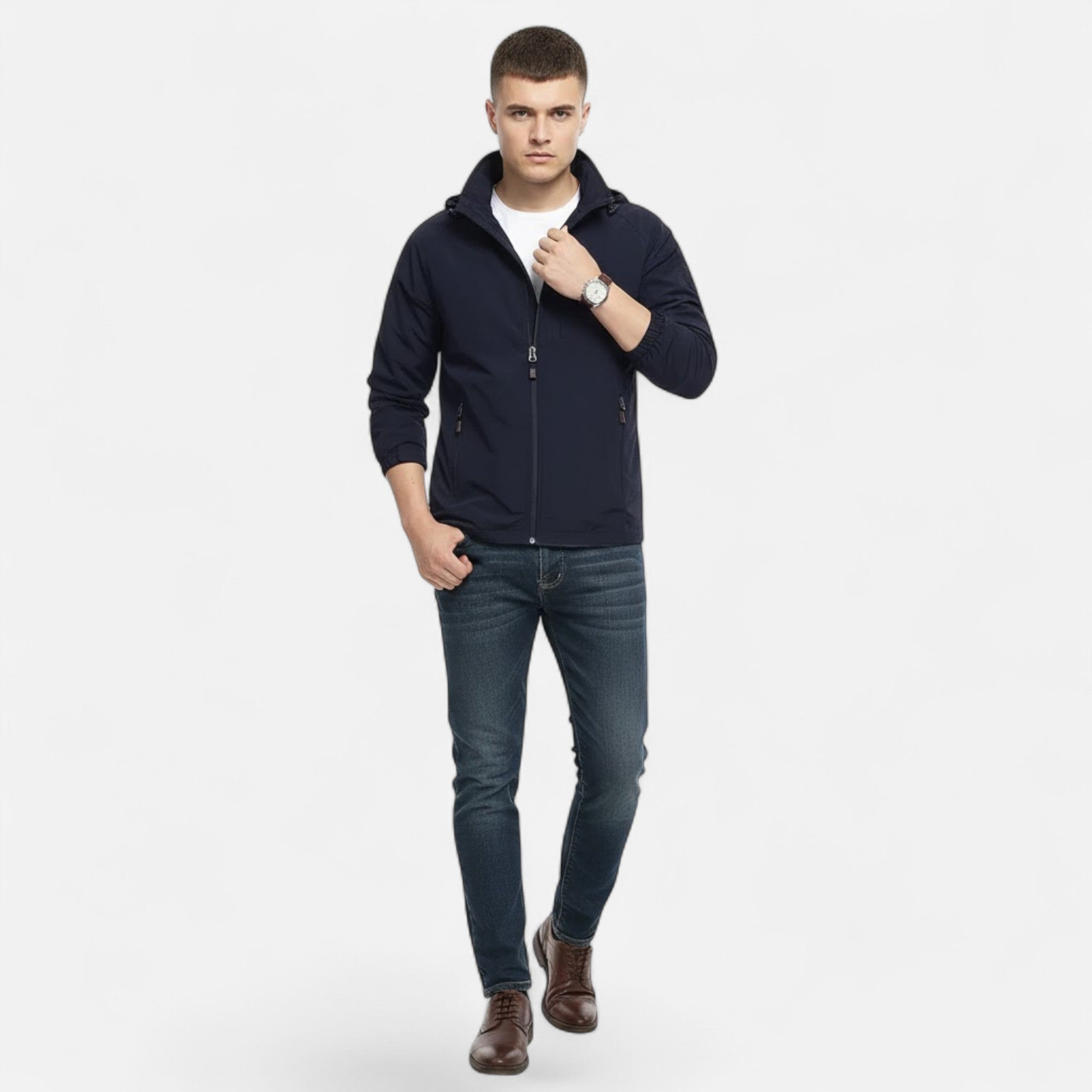 Valmonti | Men’s Solid-Colour Stand-Collar Outdoor Jacket
