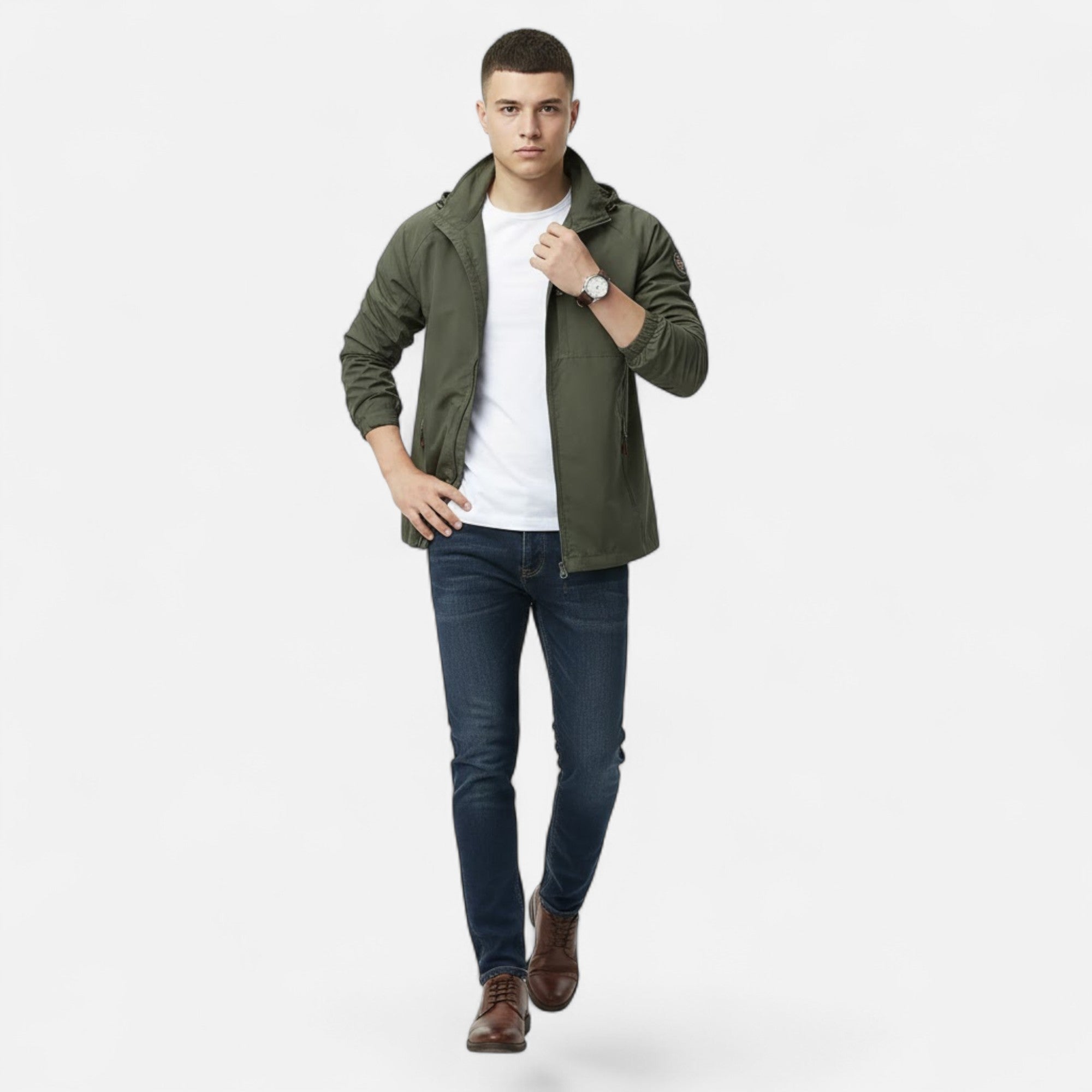 Valmonti | Men’s Solid-Colour Stand-Collar Outdoor Jacket