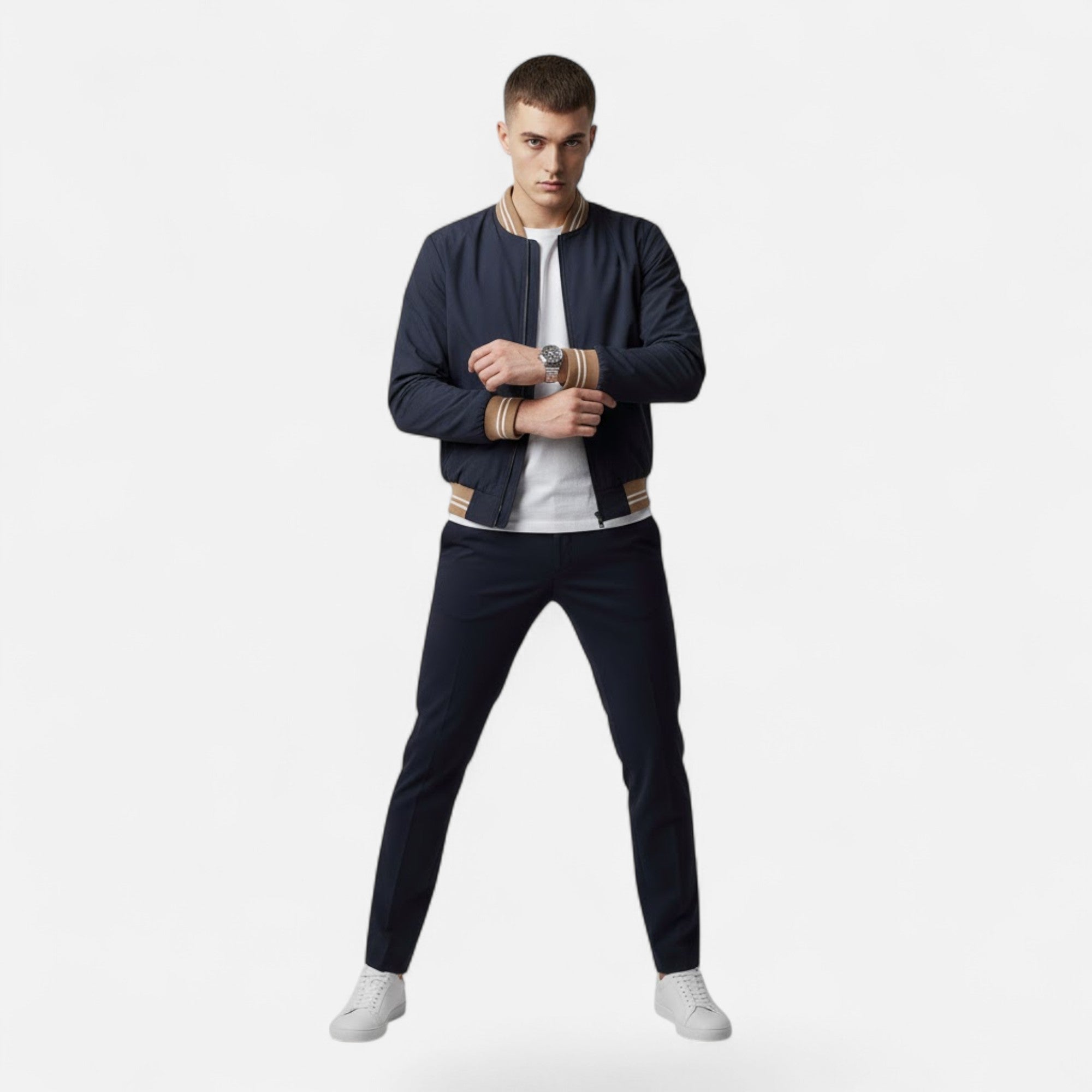 Valmonti | Men’s Stand-Collar Non-Iron Casual Jacket