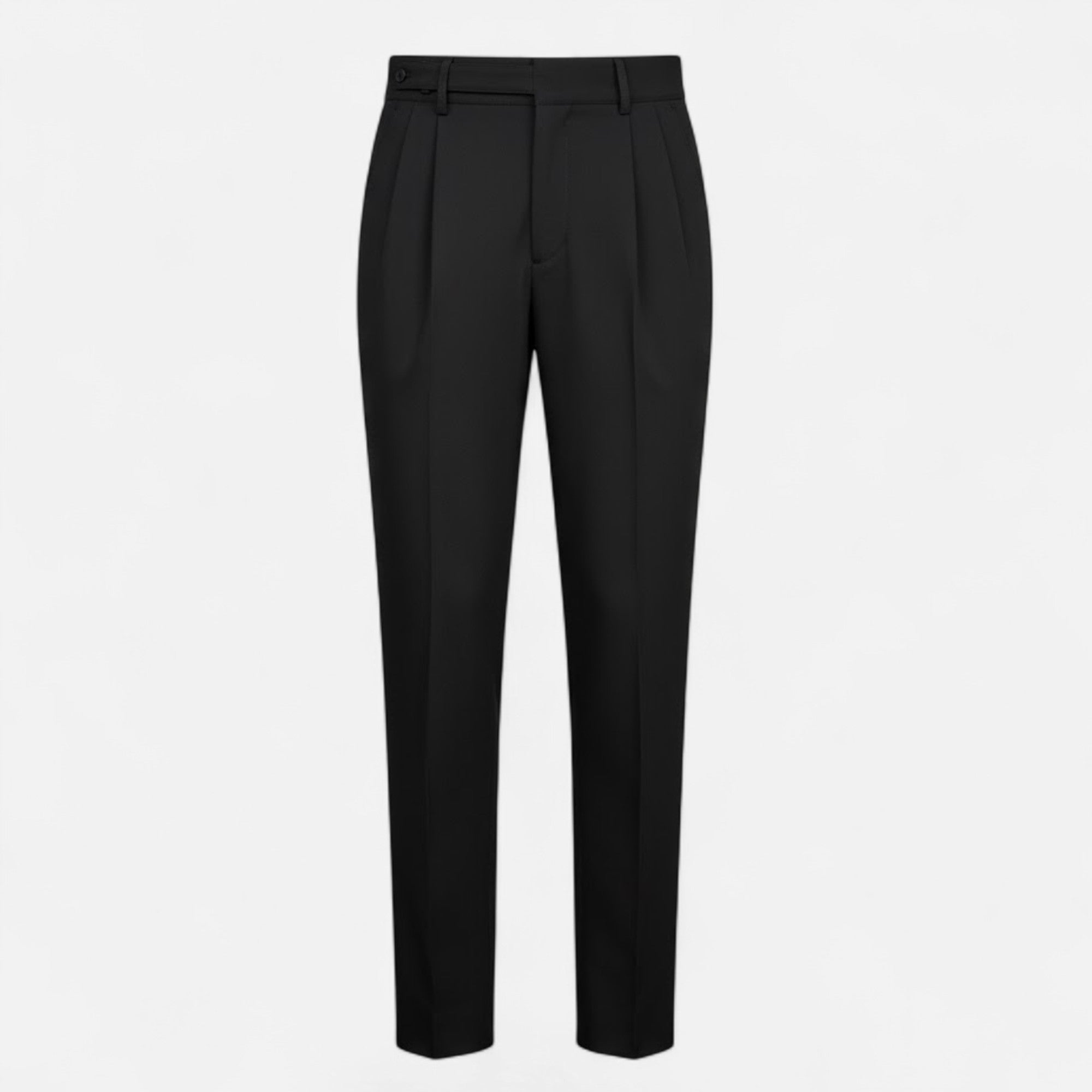 Valmonti | Men’s Straight-Leg Paris-Buckle Suit Trousers