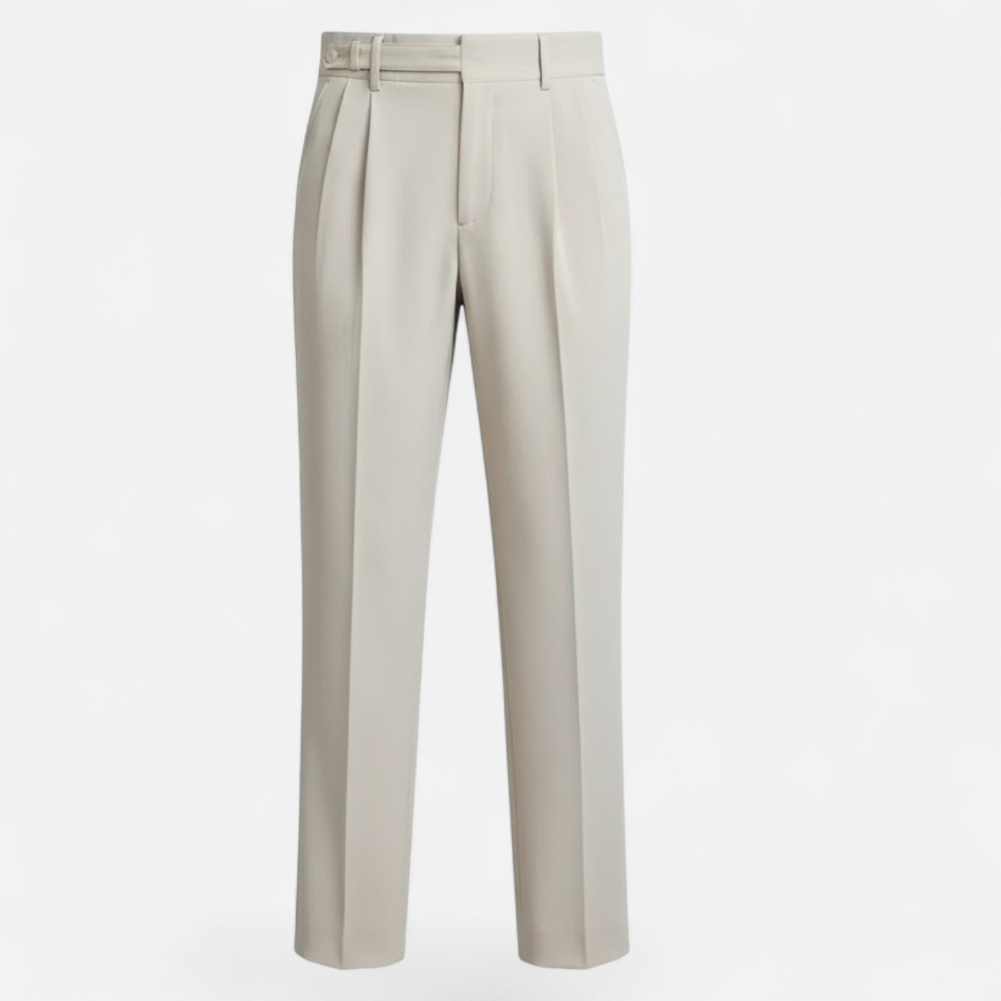 Valmonti | Men’s Straight-Leg Paris-Buckle Suit Trousers