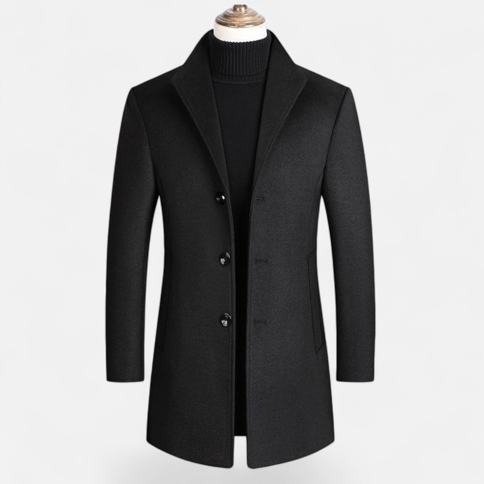 Valmonti | Men’s Tailored Wool Trench – Classic Oxford Elegance