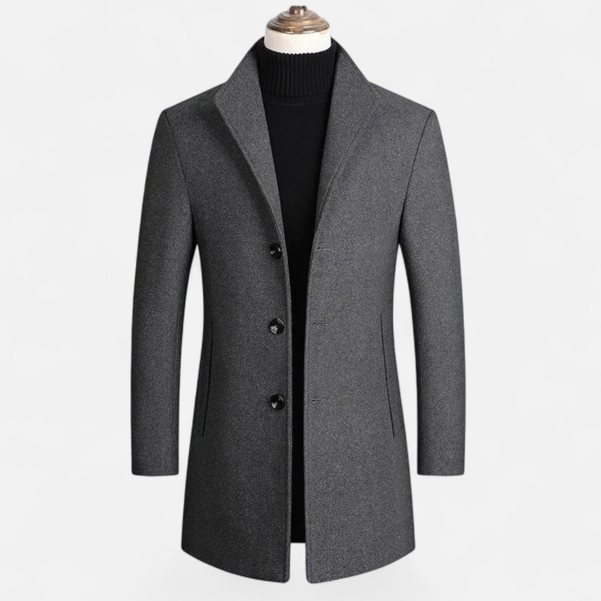 Valmonti | Men’s Tailored Wool Trench – Classic Oxford Elegance
