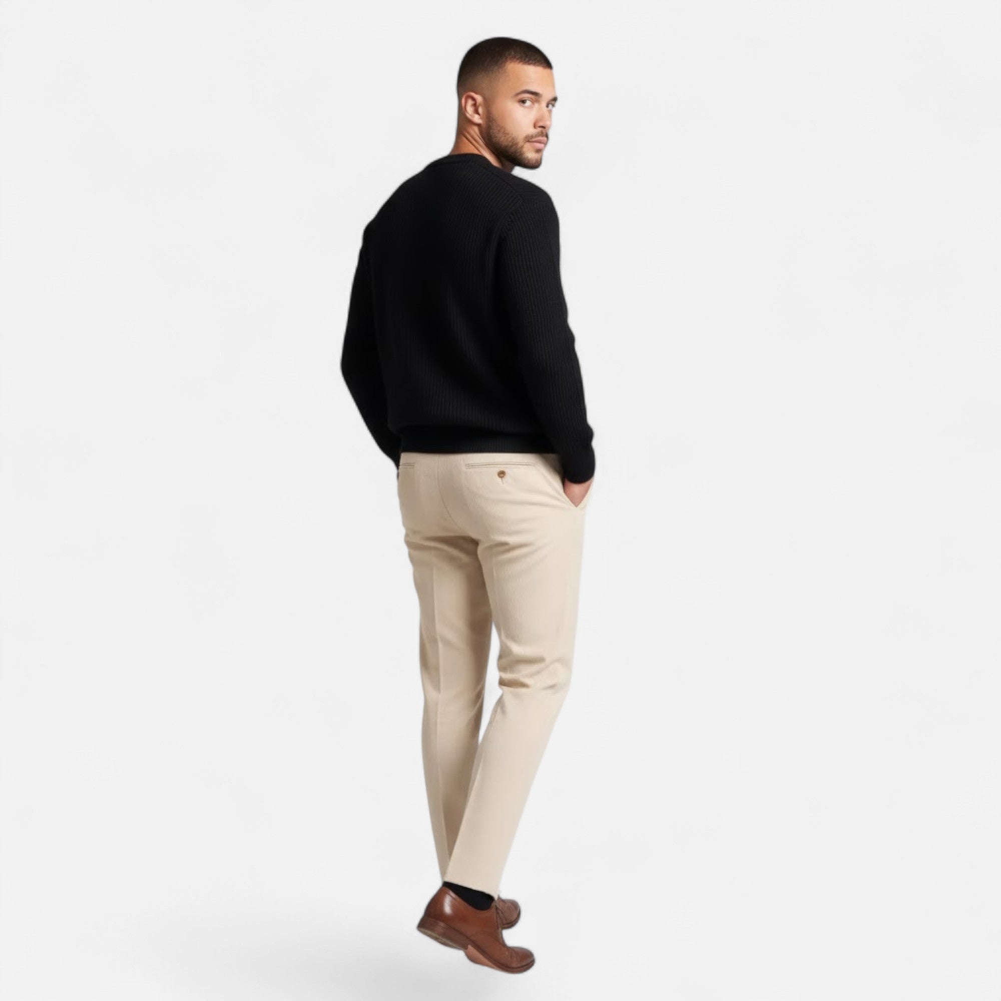 Valmonti | Men’s Thick-Knit Korean-Style Loose Sweater