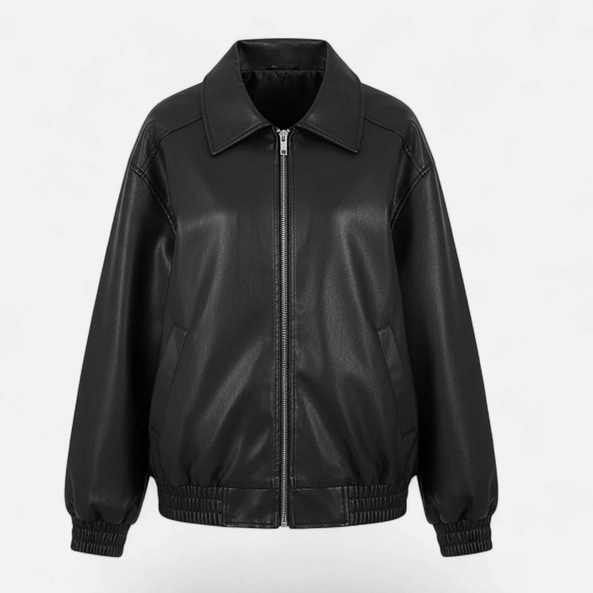 Valmonti | Women’s Loose Moto Faux-Leather Jacket