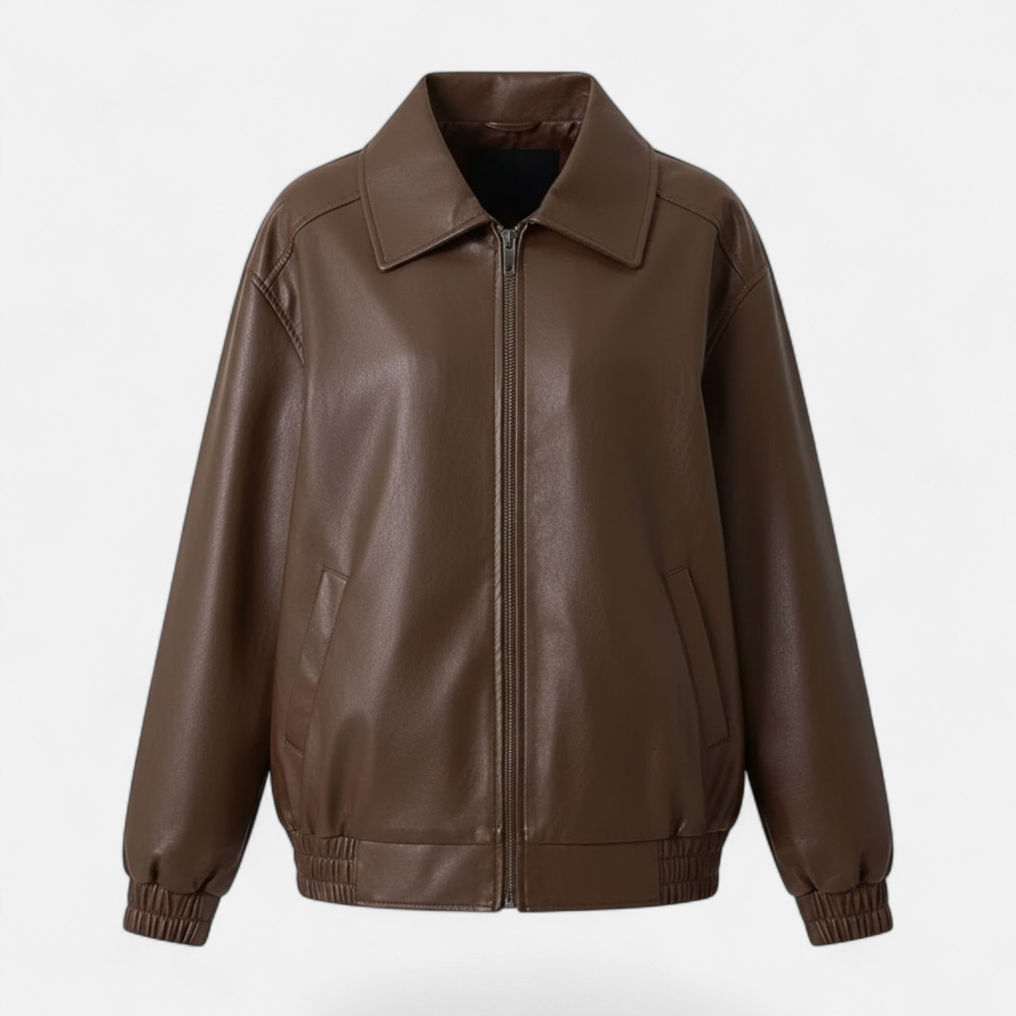 Valmonti | Women’s Loose Moto Faux-Leather Jacket