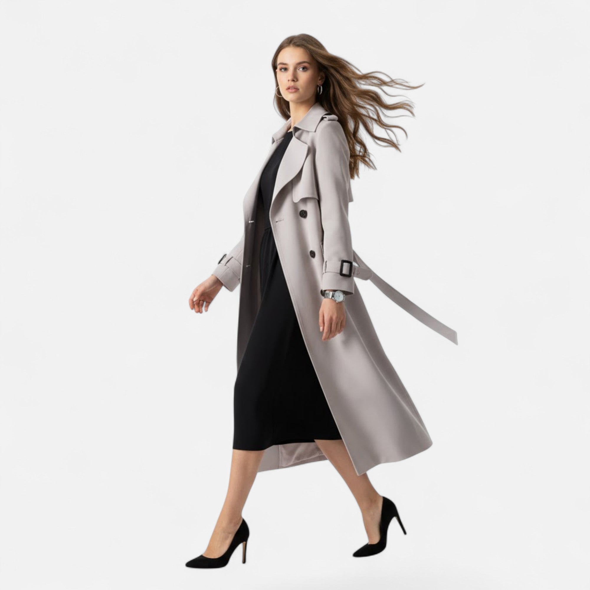 Valmonti | Women’s Mid-Length Tie-Waist Trench – Riviera Heritage