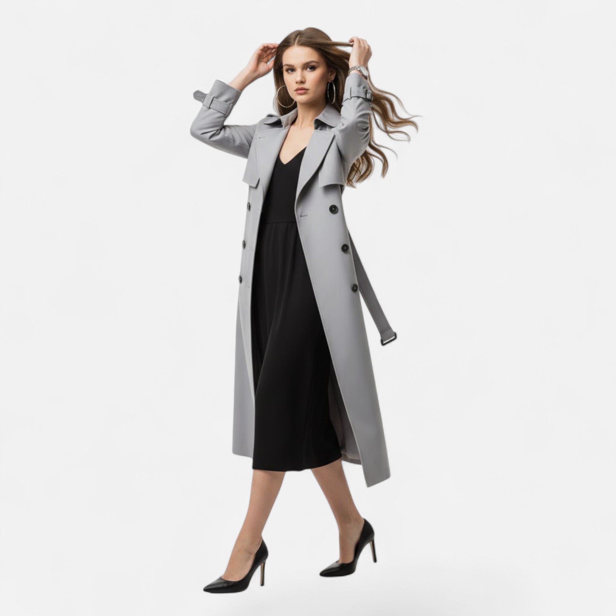 Valmonti | Women’s Mid-Length Tie-Waist Trench – Riviera Heritage