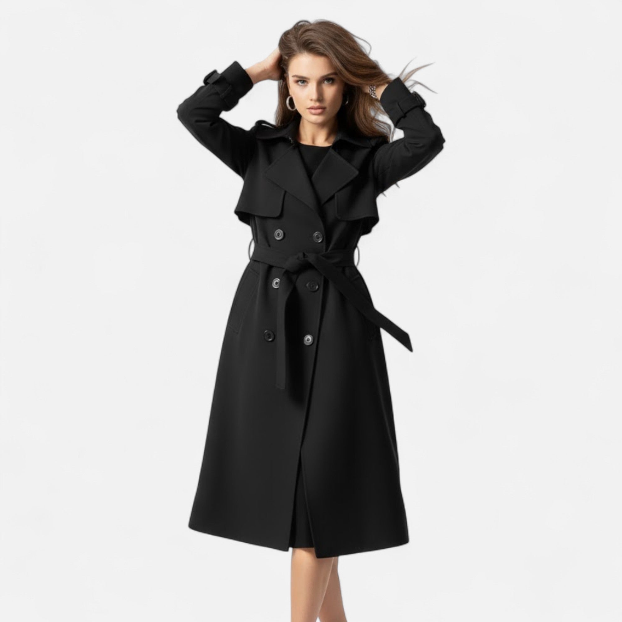 Valmonti | Women’s Mid-Length Tie-Waist Trench – Riviera Heritage