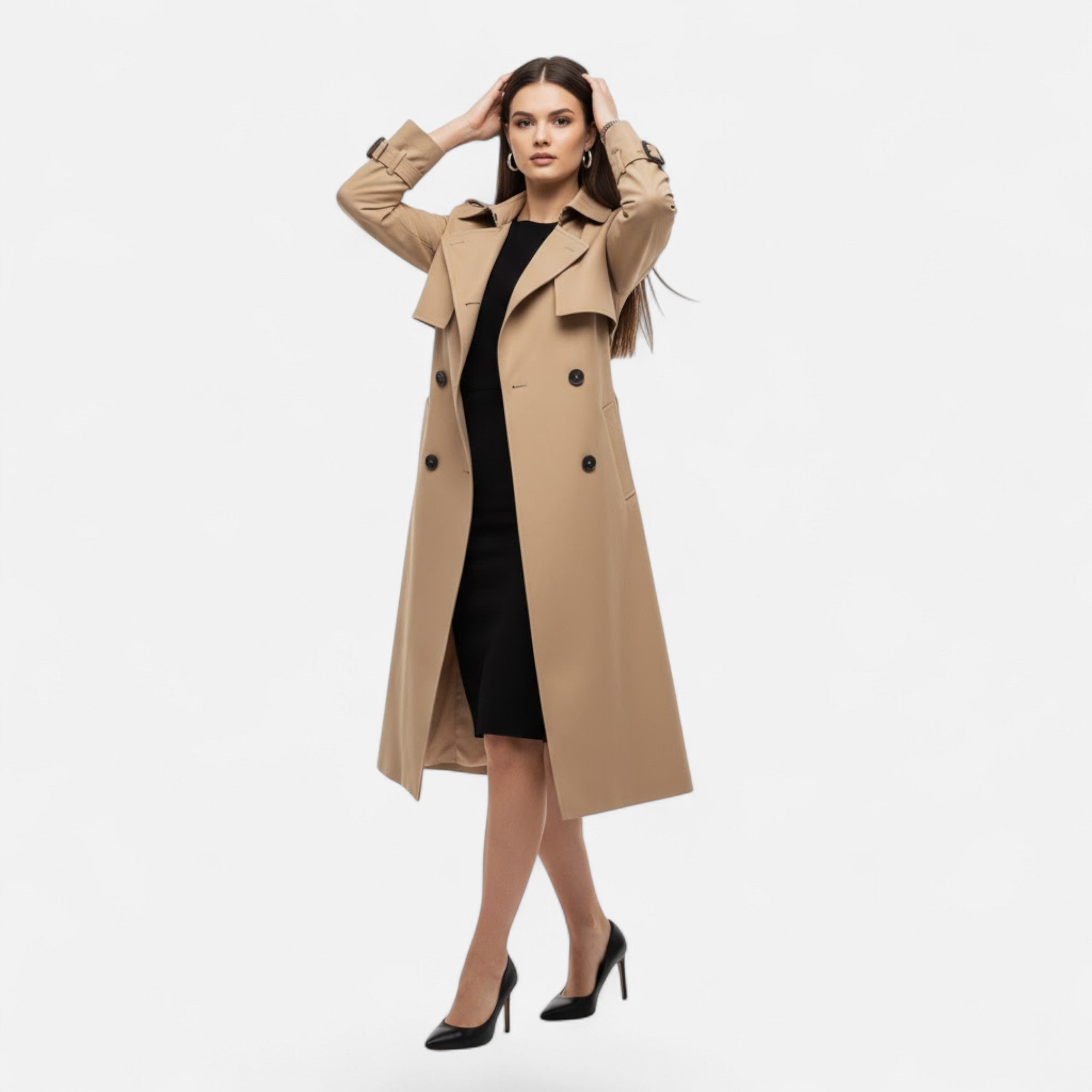 Valmonti | Women’s Mid-Length Tie-Waist Trench – Riviera Heritage