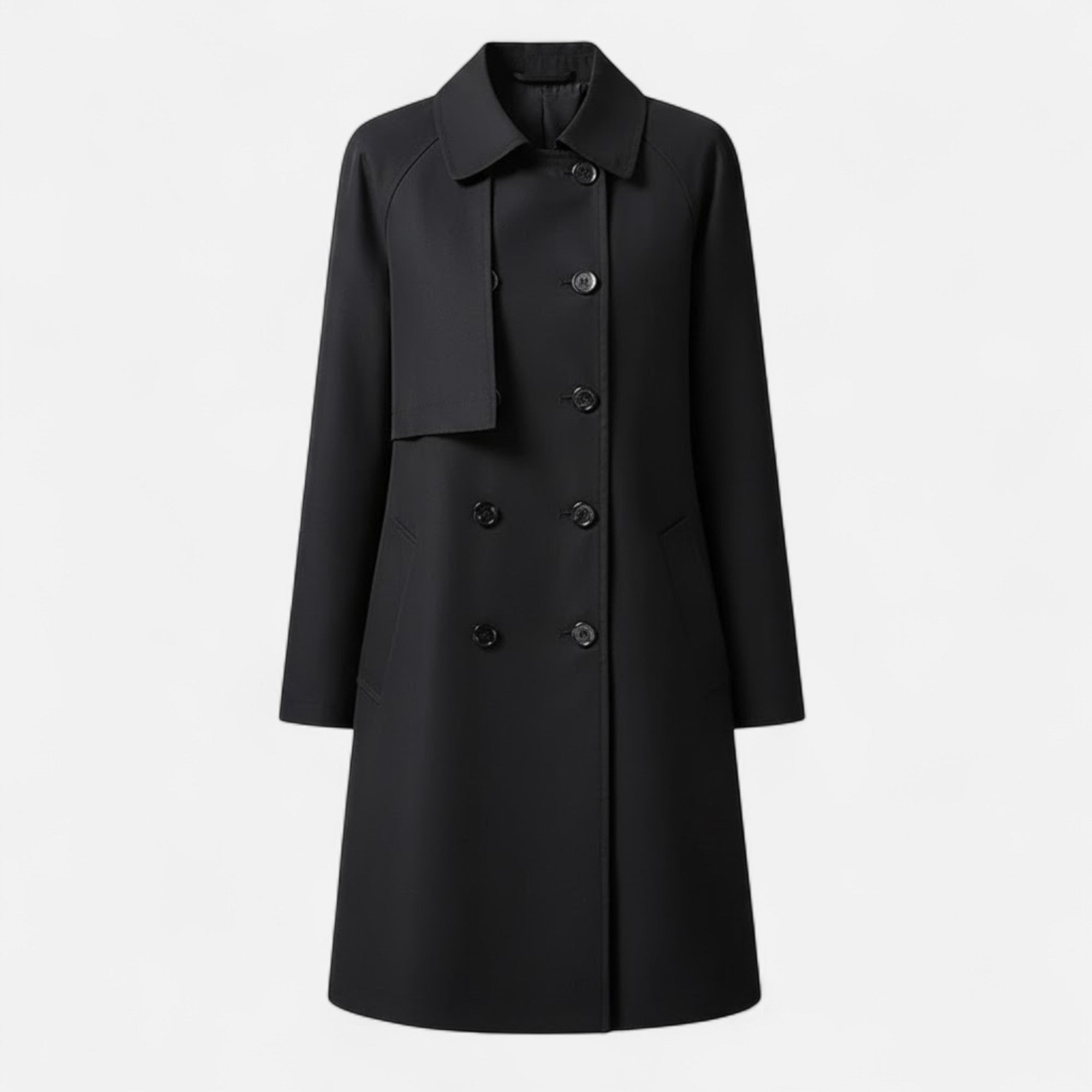 Valmonti | Women’s Mid-Length Wool-Blend Trench Coat