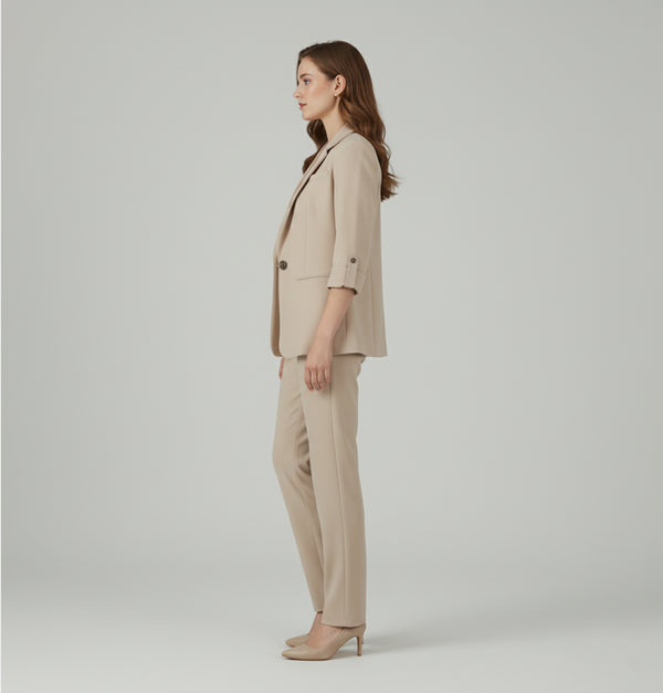 Valmonti | Women’s Plus-Size Solid-Colour Tailored Two-Piece Suit