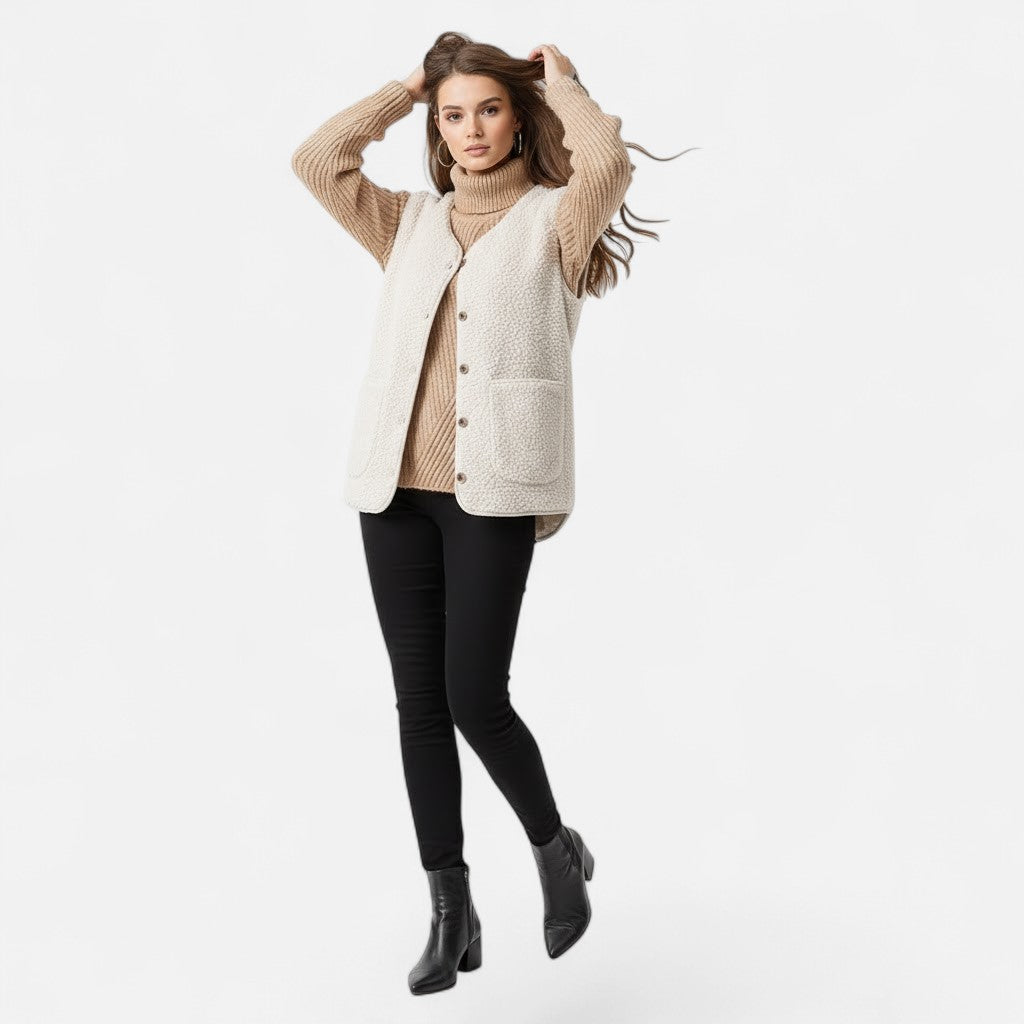 Valmonti | Women’s Plush Cashmere-Blend Vest