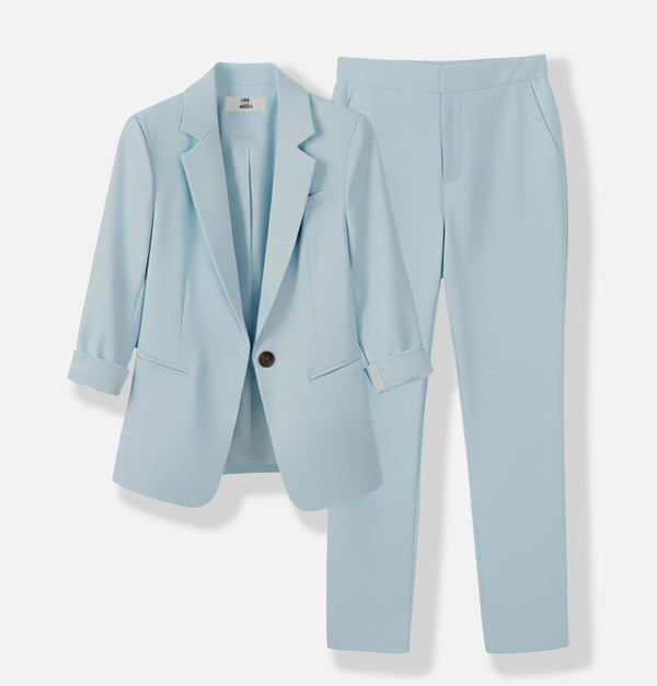Valmonti | Women’s Solid-Colour Tailored Two-Piece Suit Set