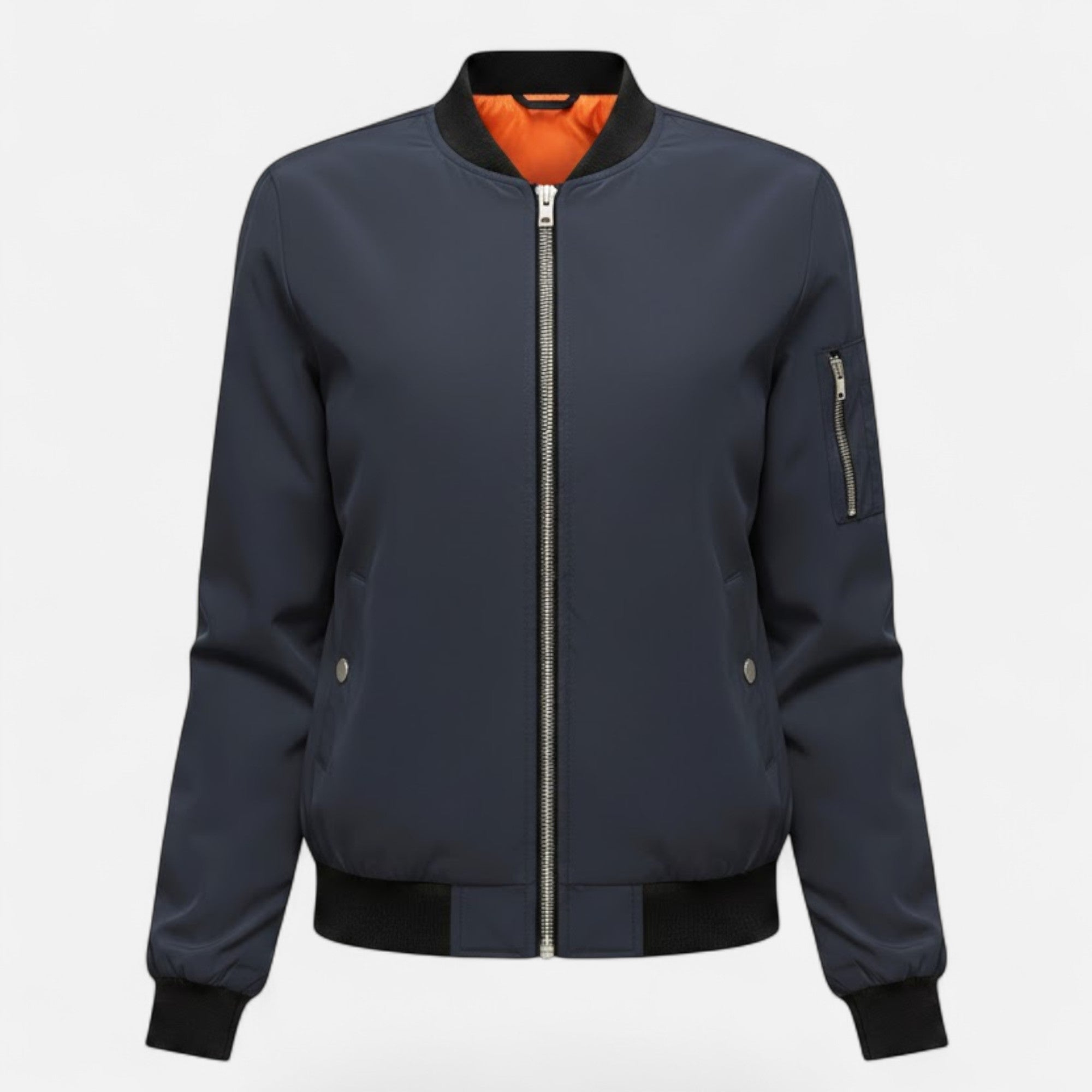 Valmonti | Women’s Vintage-Inspired Zip Bomber Jacket