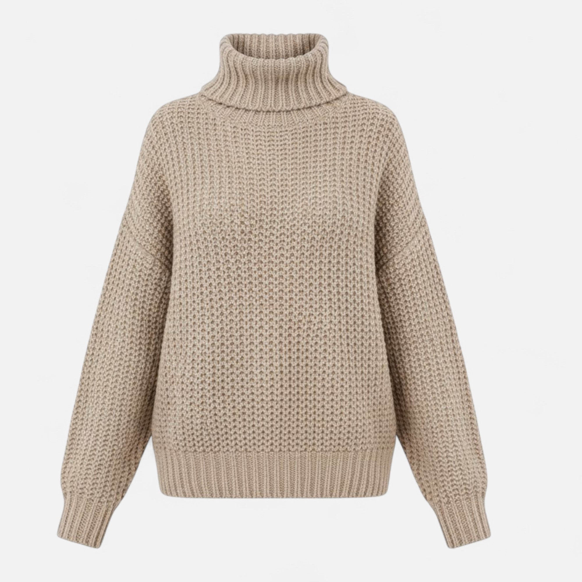 Valmonti | Women’s Wool-Blend Turtleneck Sweater – Classic Knit