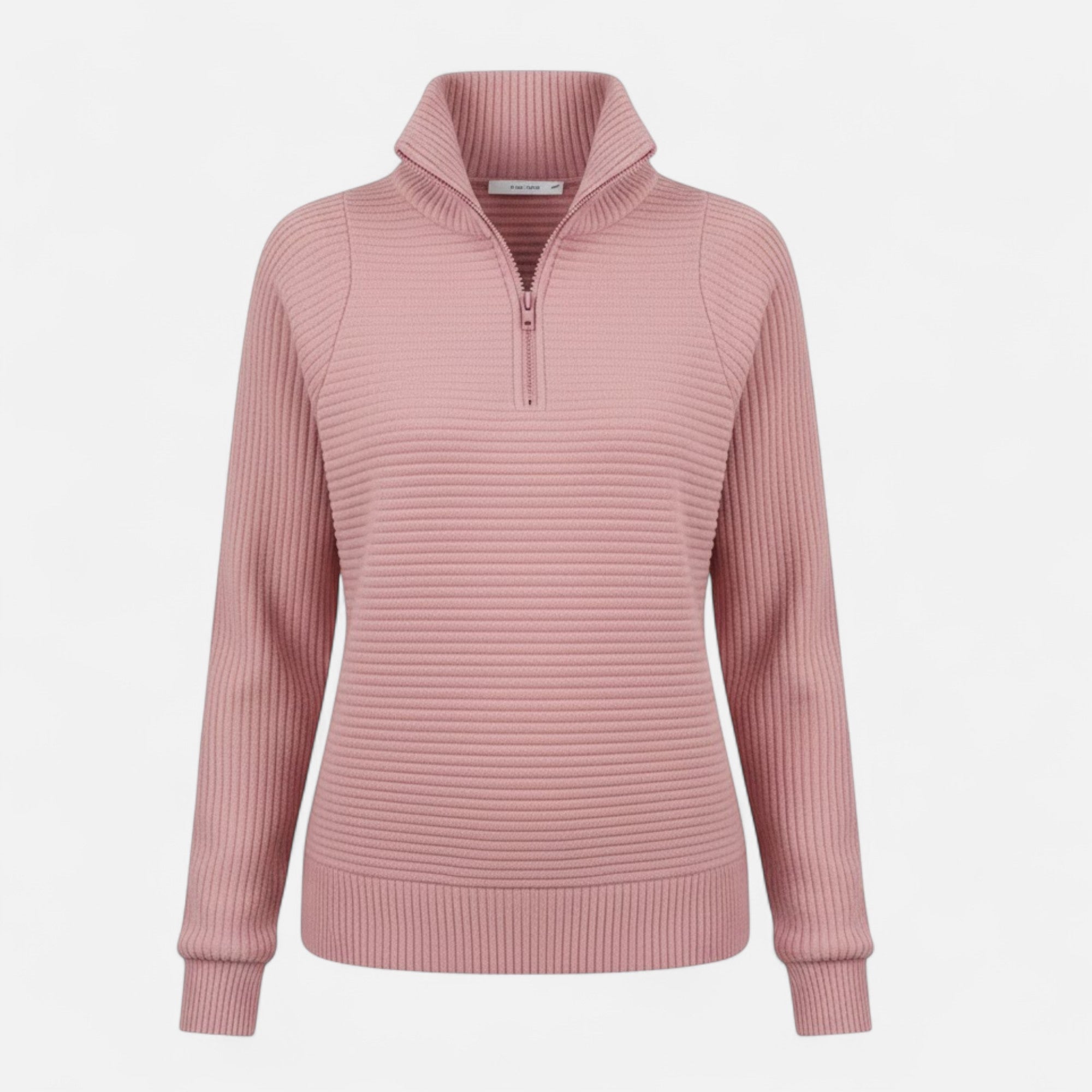 Valmonti | Women’s Zipper Stand-Collar Knit Sweaters