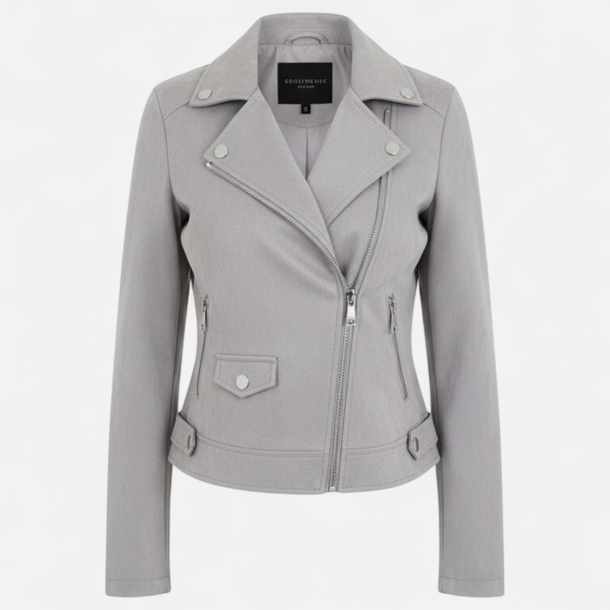 Valmonti | Women’s Slim Lapel Zip Jacket with Pockets