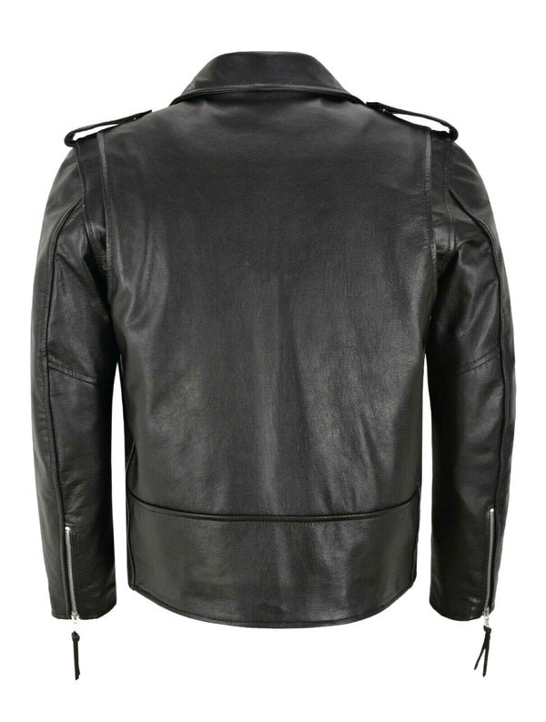 Men’s Belted Leather Biker Jacket – Asymmetric Moto Layer for City Wear