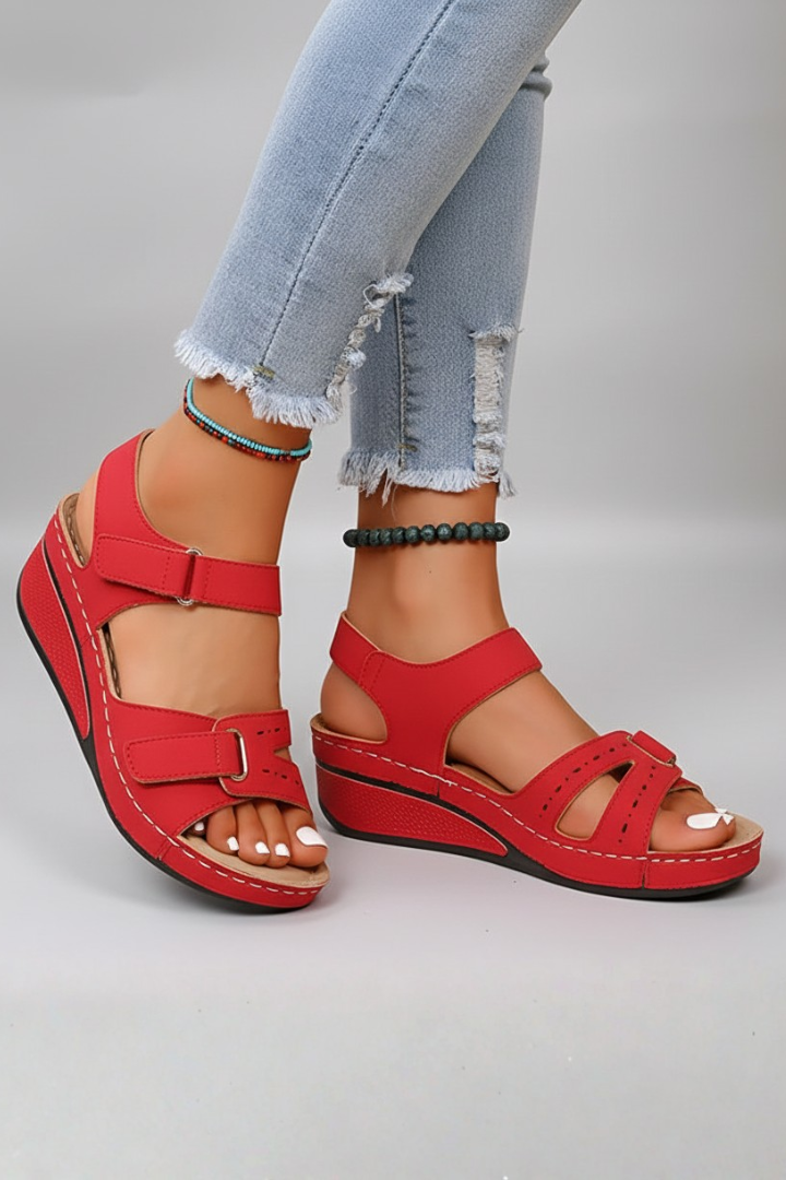 Women’s Adjustable Wedge Sandals – Supportive Summer Shoes for Daily and Travel Wear