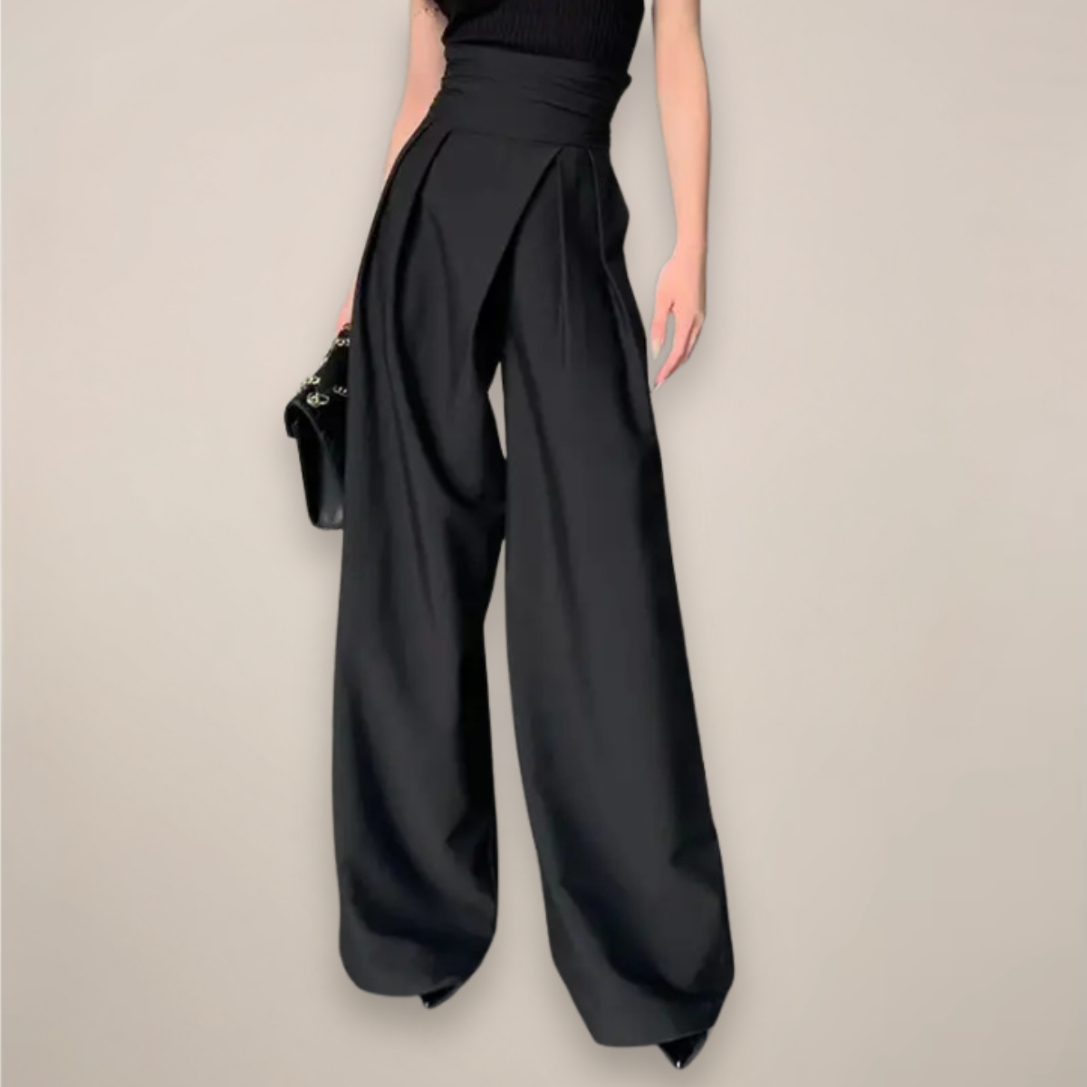 Dámské kalhoty s vysokým pasem a širokými nohavicemi – elegantní letní styl pro smart casual i večerní nošení