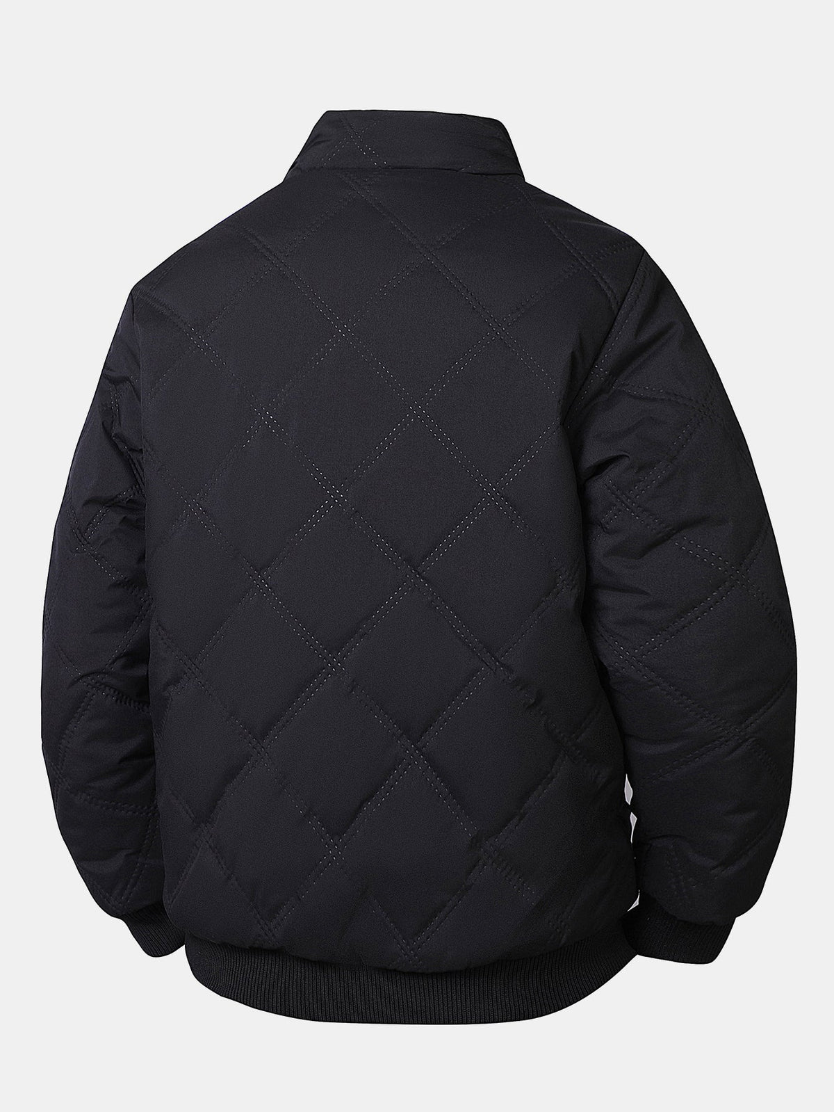 Steppjacke für Herren mit Kunstfellfutter und Stehkragen – Warme Winterjacke mit Reißverschluss und Taschen