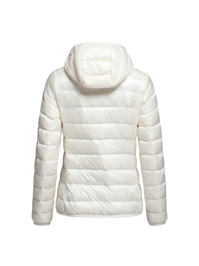Chaqueta acolchada ligera con capucha para mujer – Capa plegable para el día a día en viajes de invierno