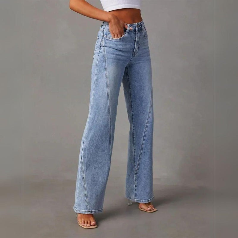 Women’s High-Waisted Wide Leg Jeans Relaxed Denim Trousers