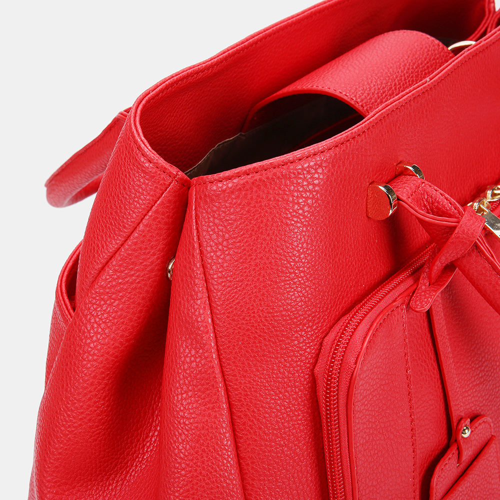 Borsa grande da donna in ecopelle – Tote con più scomparti, manici superiori e tracolla regolabile