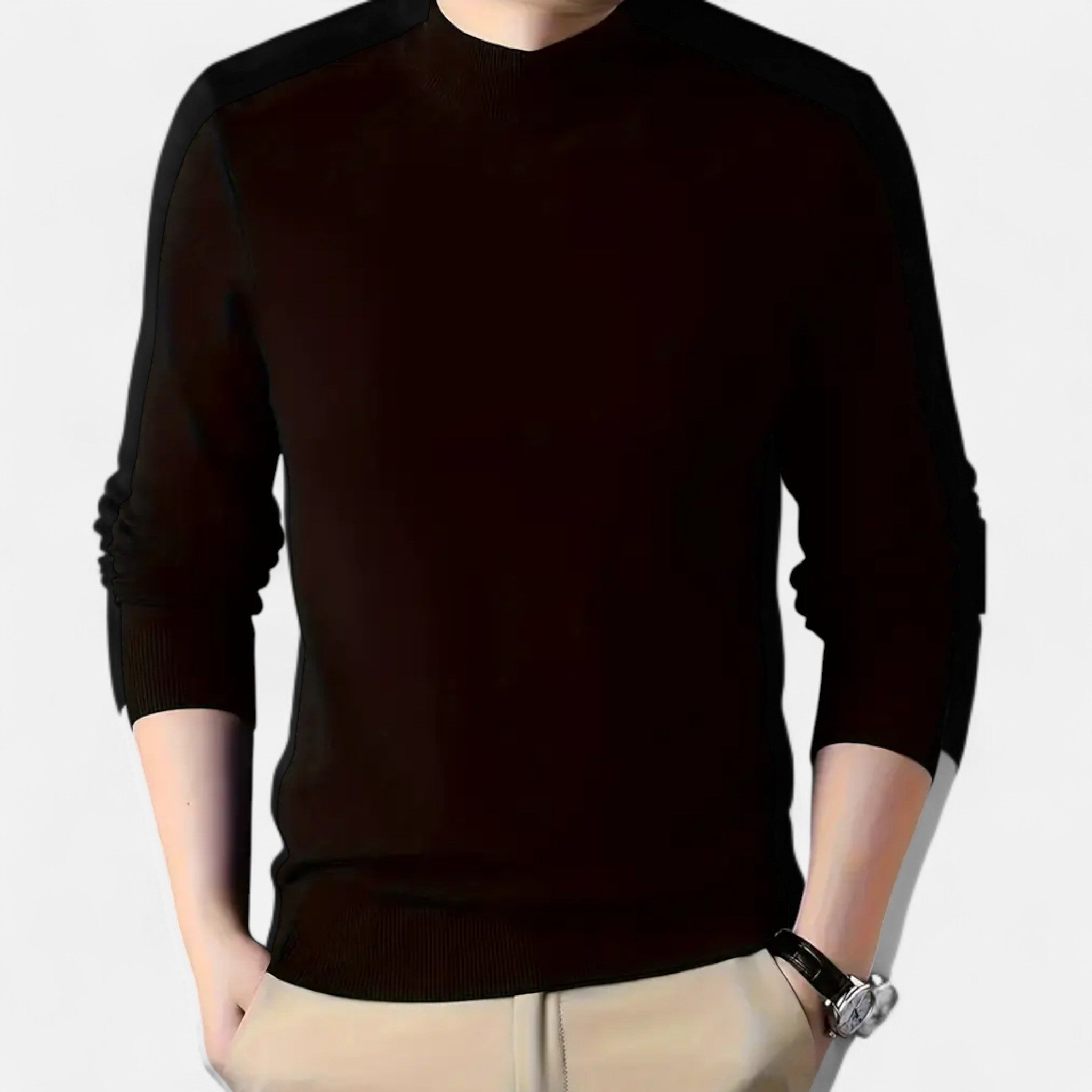 Valmonti | Men’s Stand-Collar Knit Sweater