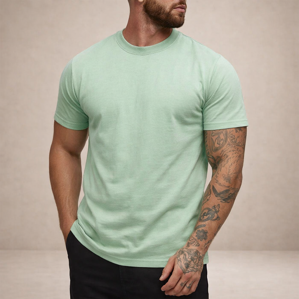 Men’s Slim Fit Crew Neck Essential Cotton T-Shirt