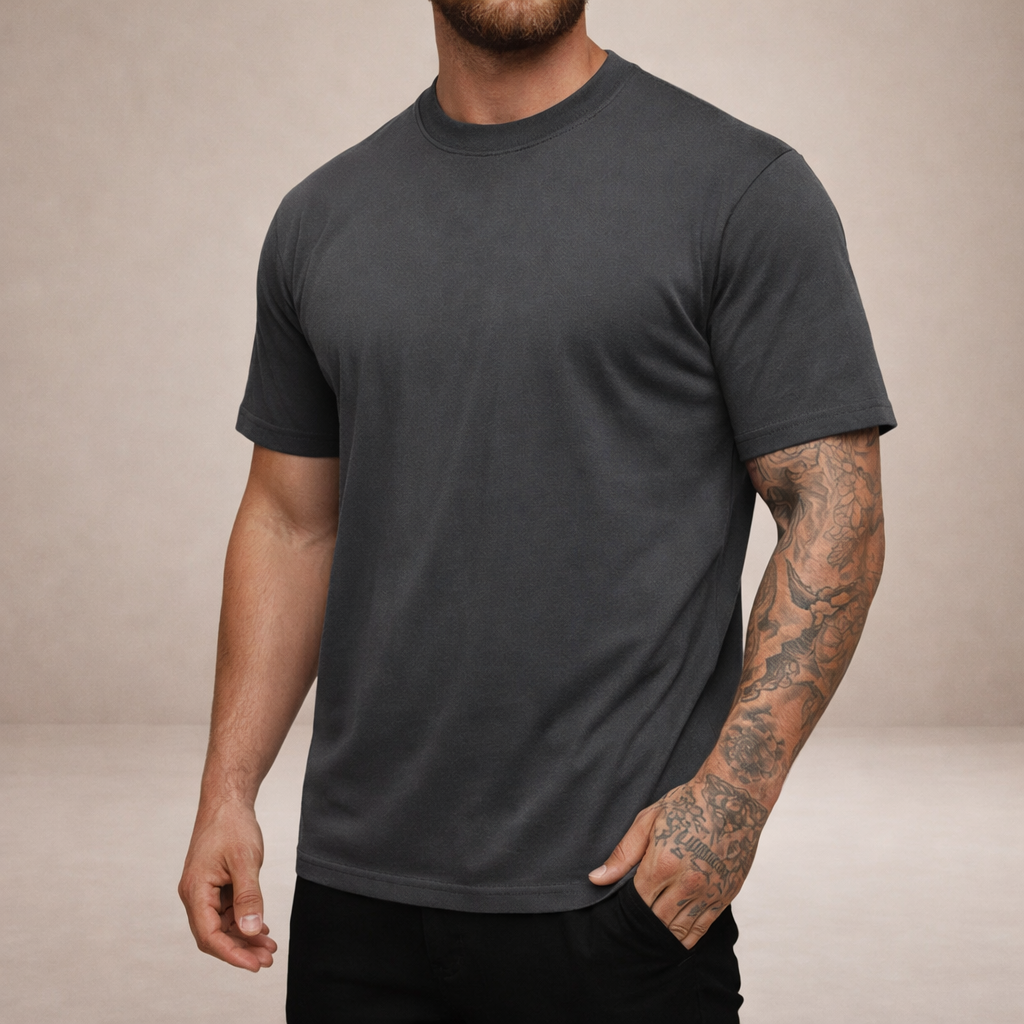 Men’s Slim Fit Crew Neck Essential Cotton T-Shirt