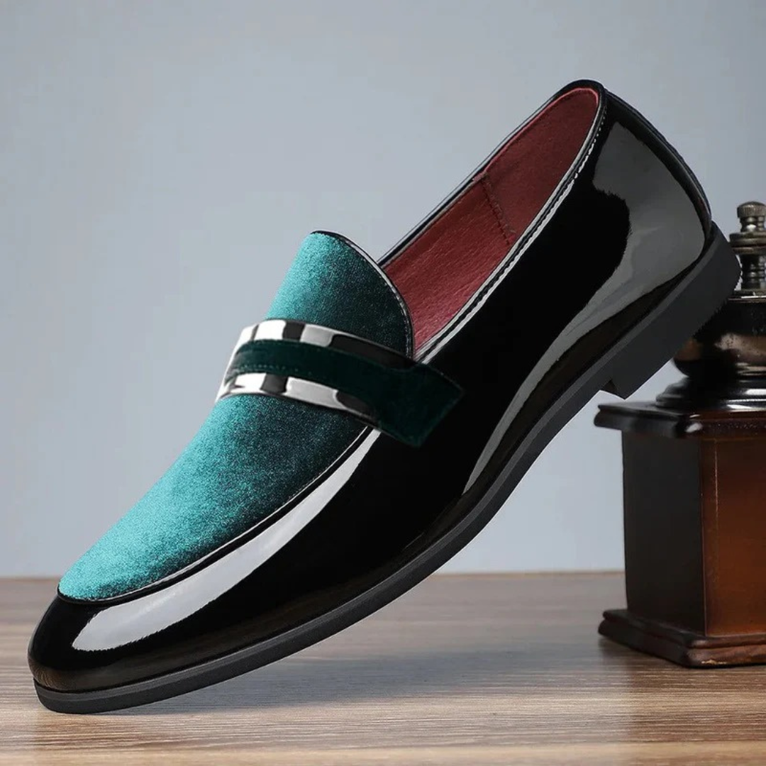 Men’s Slip-On Loafers with Suede Details – Smart Casual Comfort Shoes for Everyday Wear