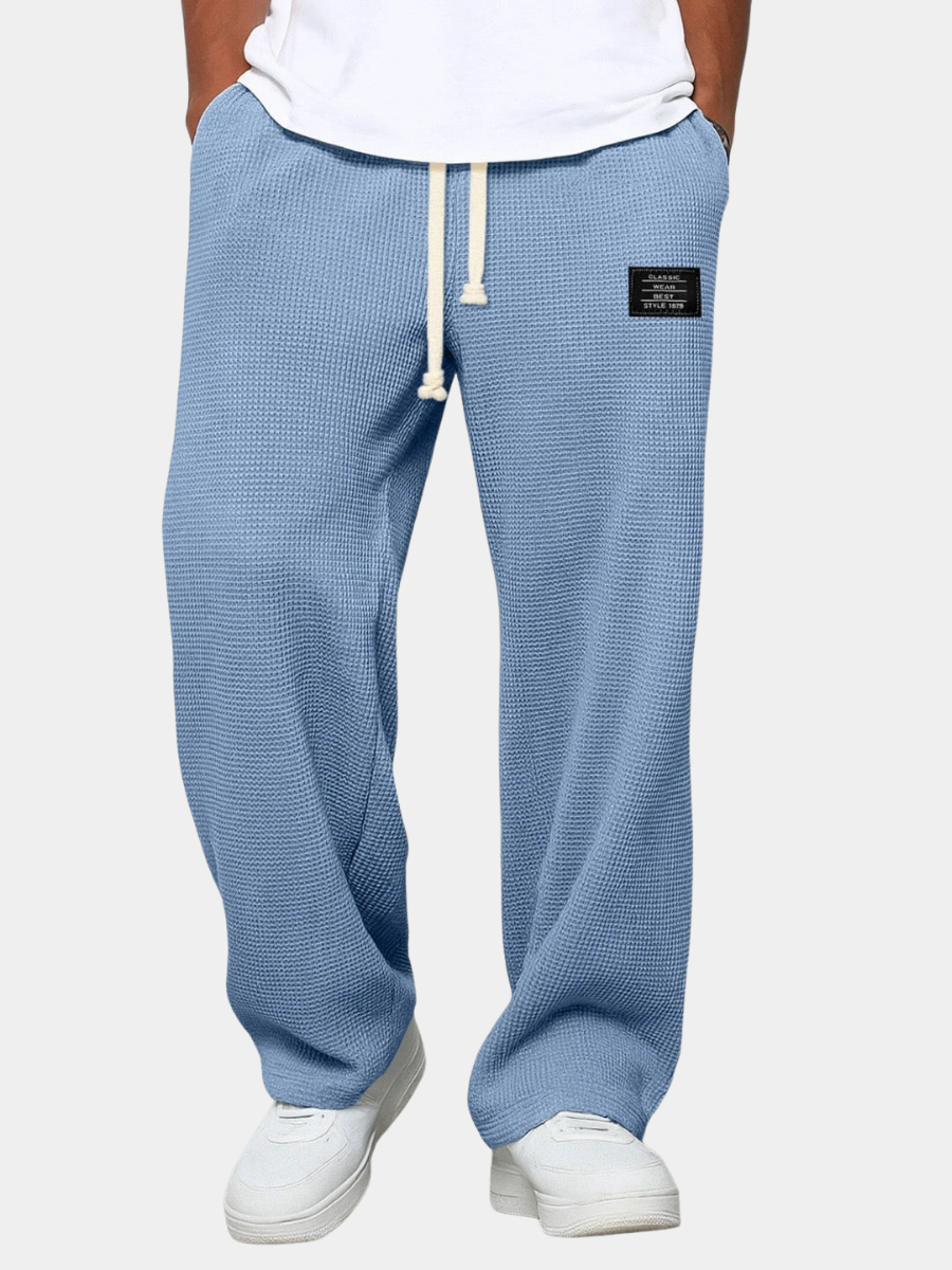 Pantaloni bărbați confortabili, croială lejeră, talie reglabilă, respirabili, pentru uz zilnic casual