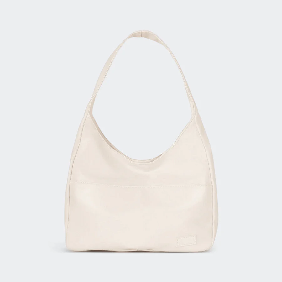 Women’s Slouchy Hobo Shoulder Bag with Wide Strap – Spacious Everyday Handbag with Smooth Finish
