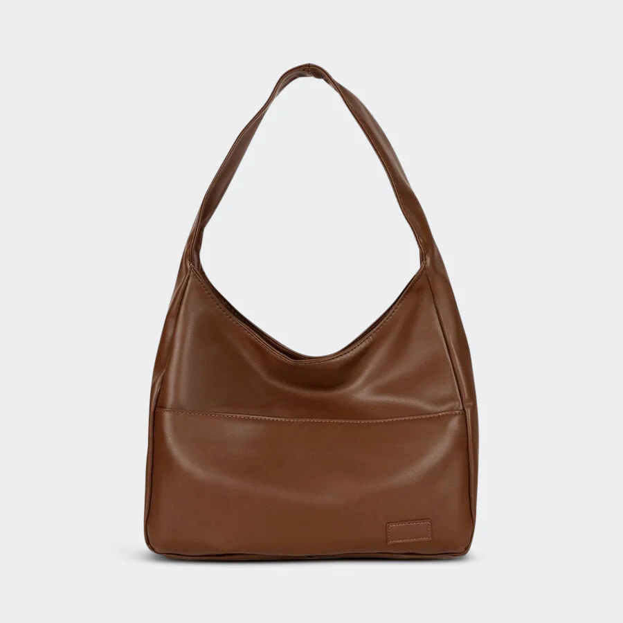 Women’s Slouchy Hobo Shoulder Bag with Wide Strap – Spacious Everyday Handbag with Smooth Finish