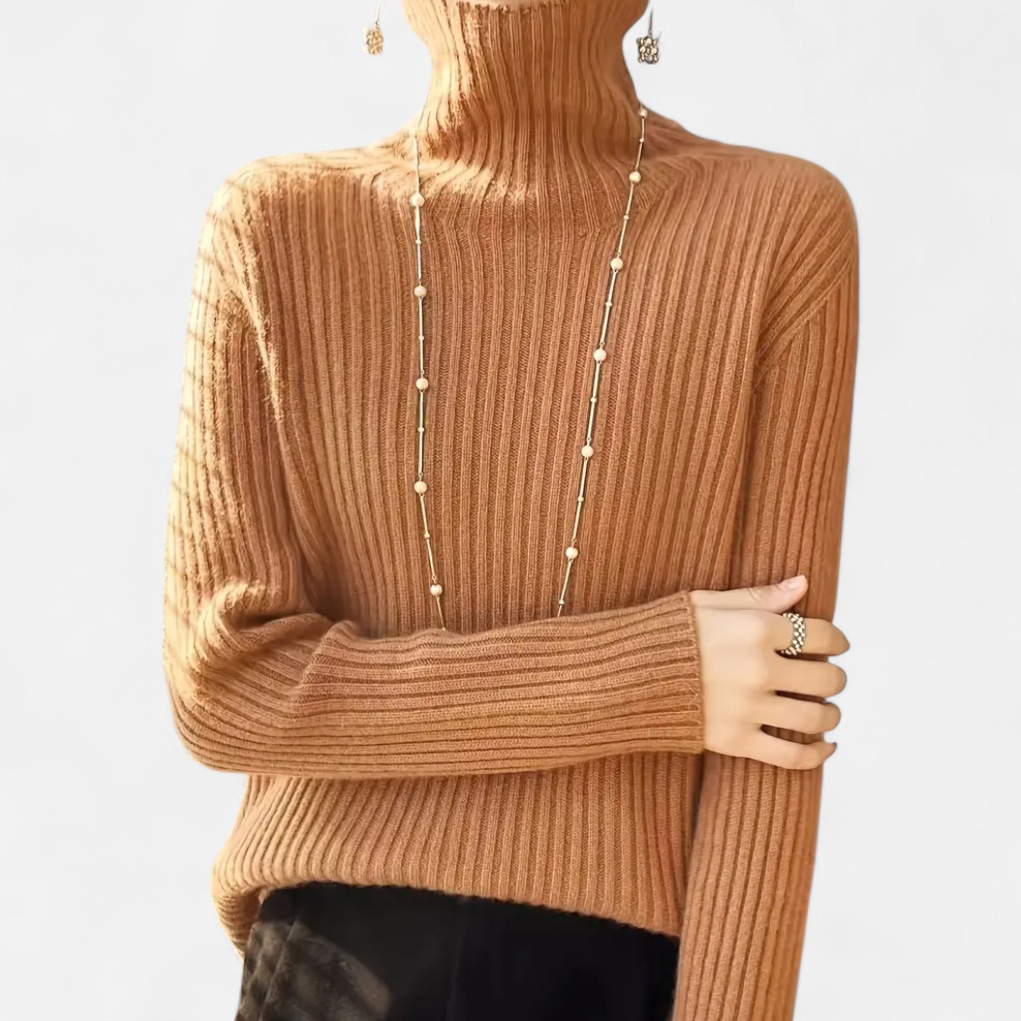 Valmonti | Women’s Thick Ribbed Turtleneck Sweater