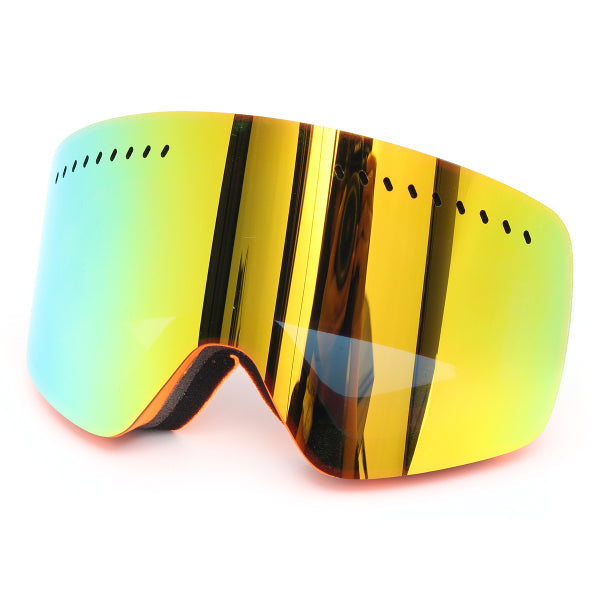 Pánské zrcadlové lyžařské brýle - snowboardové a motokrosové brýle s dvojitým sklem proti zamlžování a UV ochranou