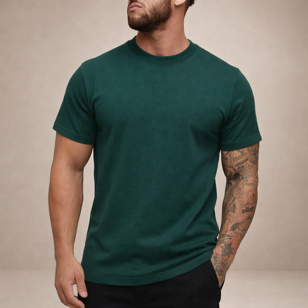 Men’s Slim Fit Crew Neck Essential Cotton T-Shirt